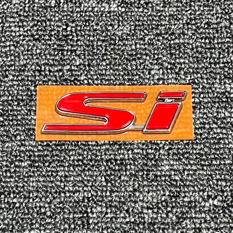 1Pcs Red Si Emblem For honda civic si 2Dr 4Dr Trunk Rear Badge Sticker /