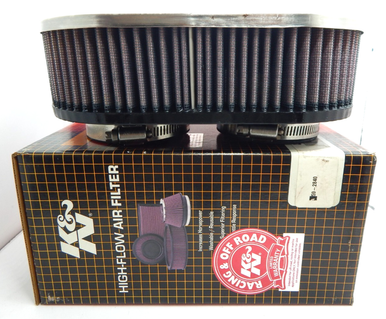 K&N 59-2840 Marine Spark Flame Arrestor Air Filter Dual 2.75\