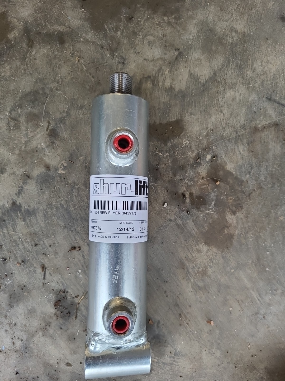 Shur Lift 9997875 Cylinder Ramp; New Flyer 1504 Shur Lift 9997875 Cylinder Ramp; New Flyer 1504