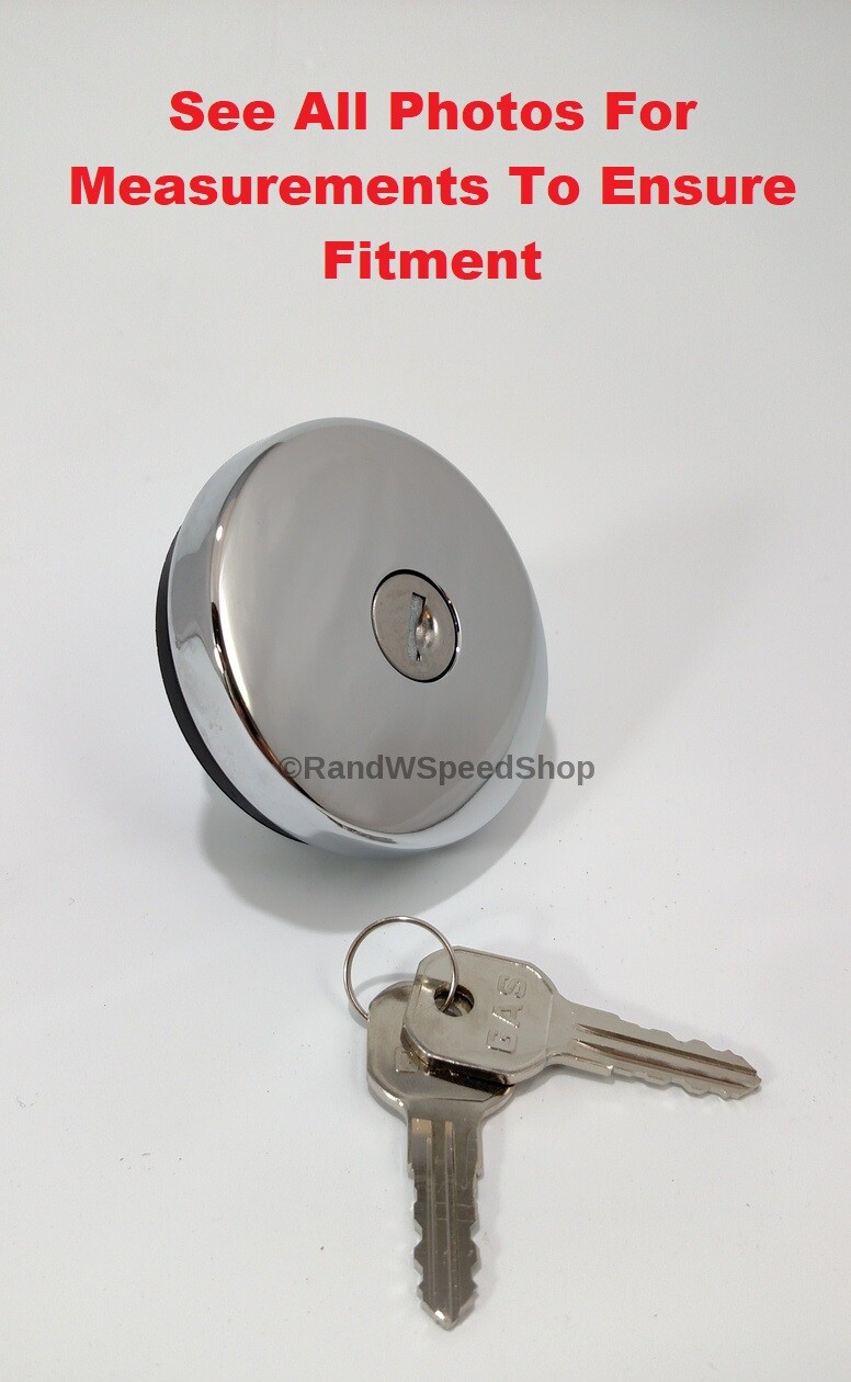 Chrome Metal Locking Gas Cap w/ Keys For 1947-1971 Ford & Chevy Models