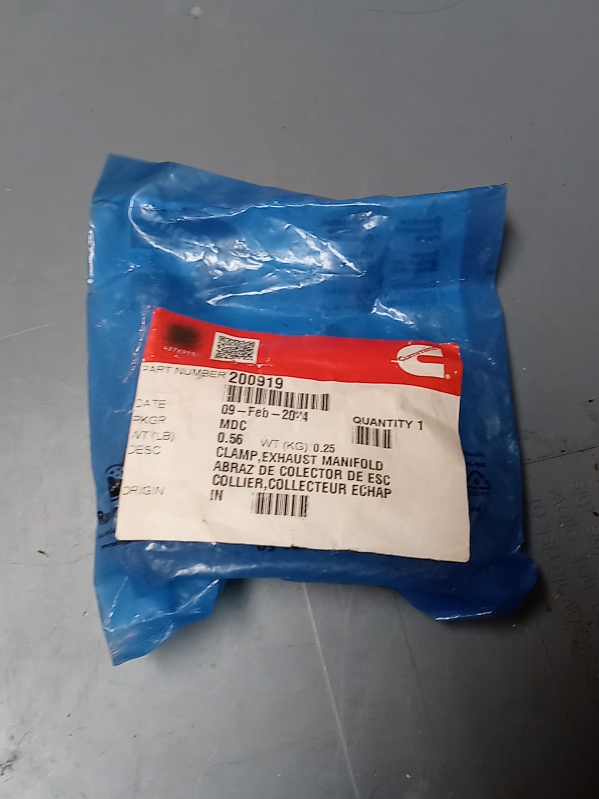 Cummins 200919 Exhaust Manifold Clamp Genuine OEM NOS NH NT 855 N14 Cummins 200919 Exhaust Manifold Clamp Genuine OEM NOS NH NT 855 N14