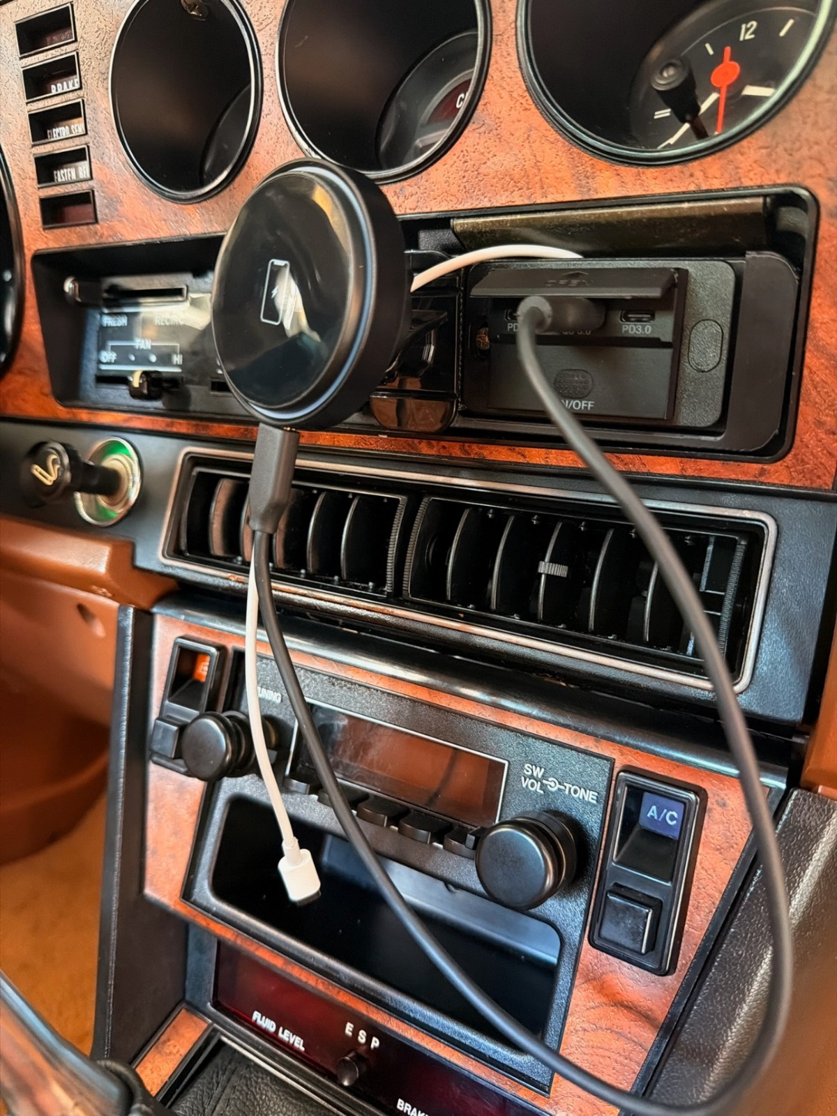 76/77 Toyota Celica G/S/T Ashtray Conversion for Adhesive Phone Mount/USB Charge 76/77 Toyota Celica G/S/T Ashtray Conversion for Adhesive Phone Mount/USB Charge