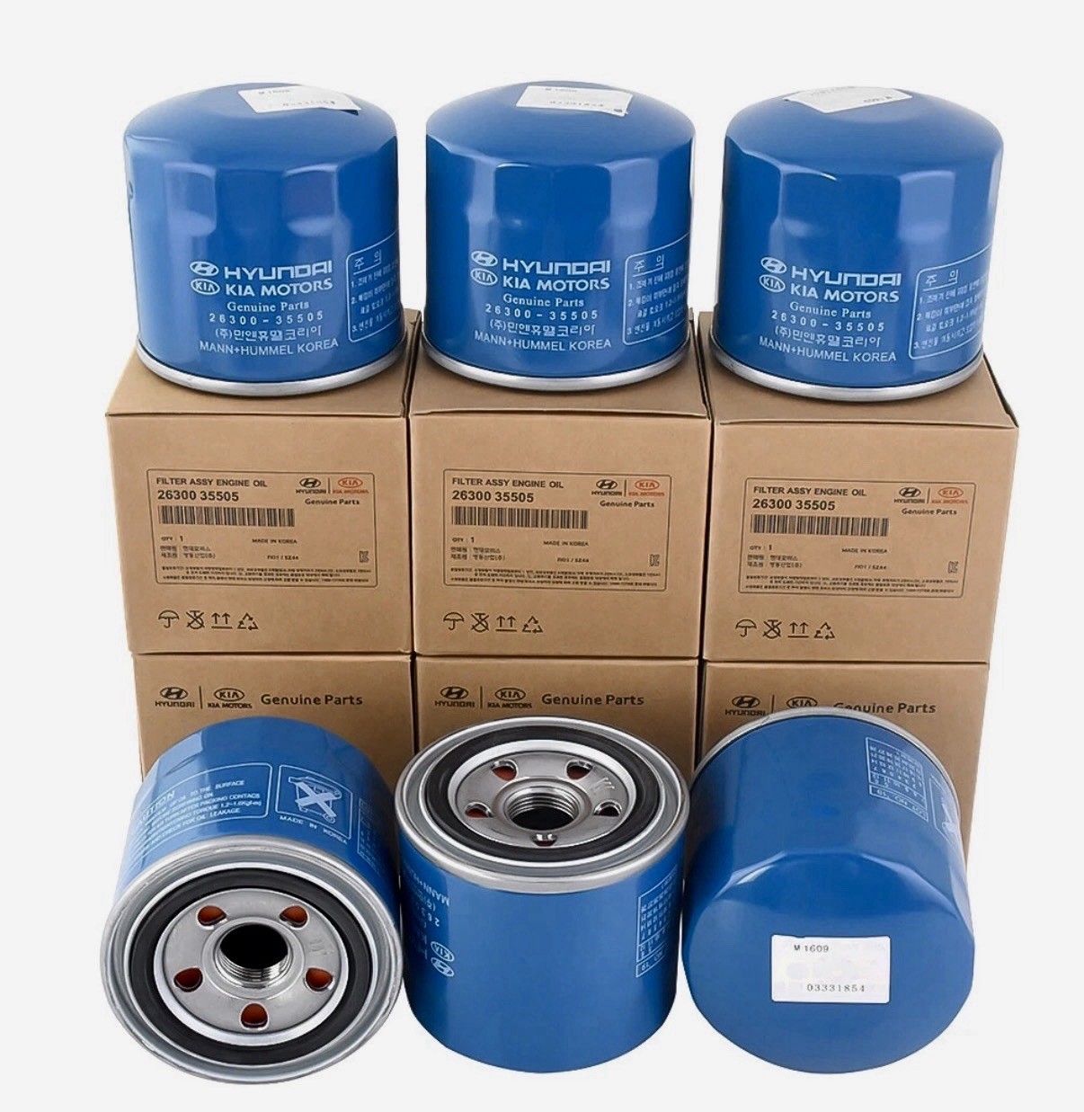 6 PACK Hyundai Kia Engine Oil Filter OEM 2630035505 for 97-22 New GENUINE 6 PACK Hyundai Kia Engine Oil Filter OEM 2630035505 for 97-22 New GENUINE