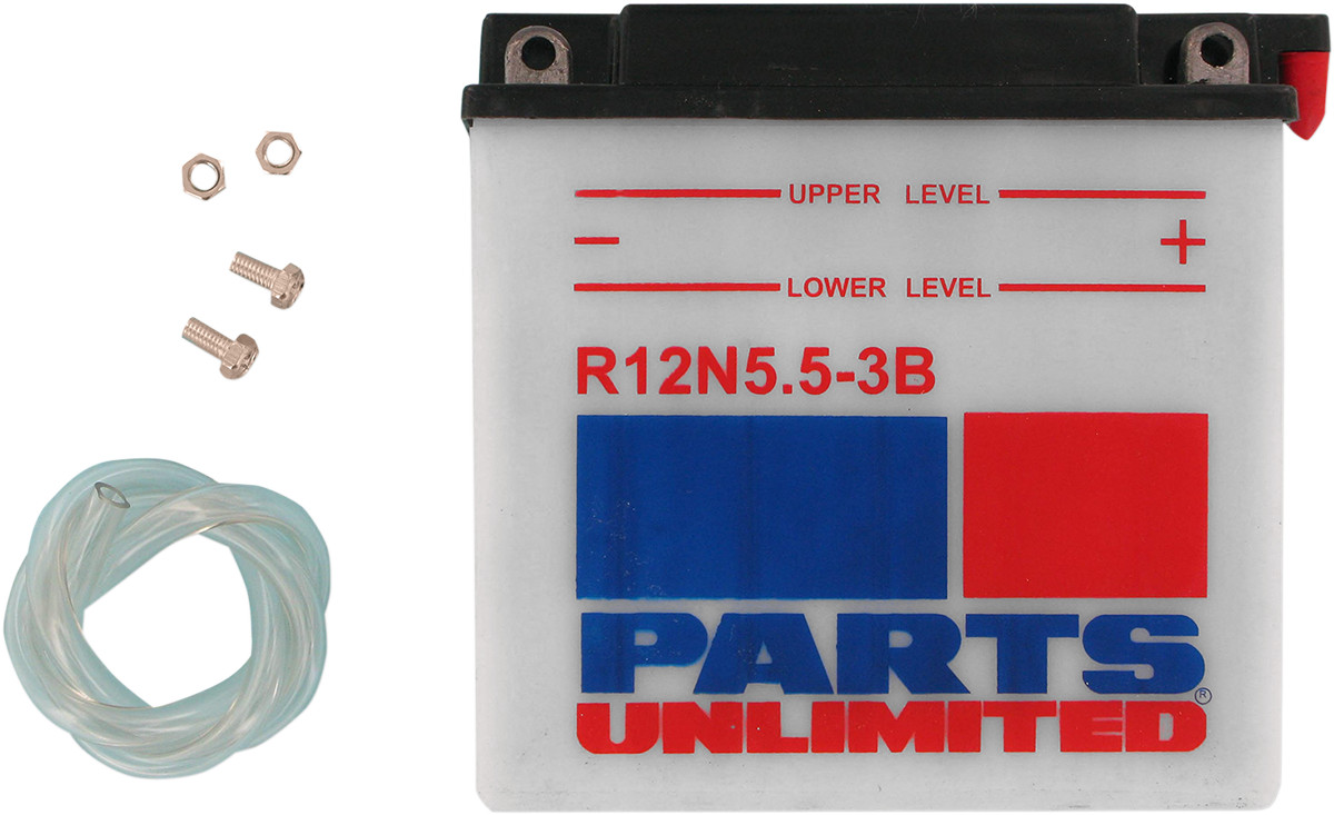 PARTS UNLIMITED - Conventional Battery 12N5.5-3B | R12N5.5-3B PARTS UNLIMITED - Conventional Battery 12N5.5-3B | R12N5.5-3B