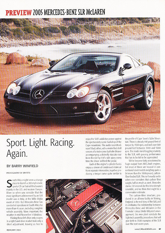 2005 Mercedes Benz SLR McLaren - Classic Article D93