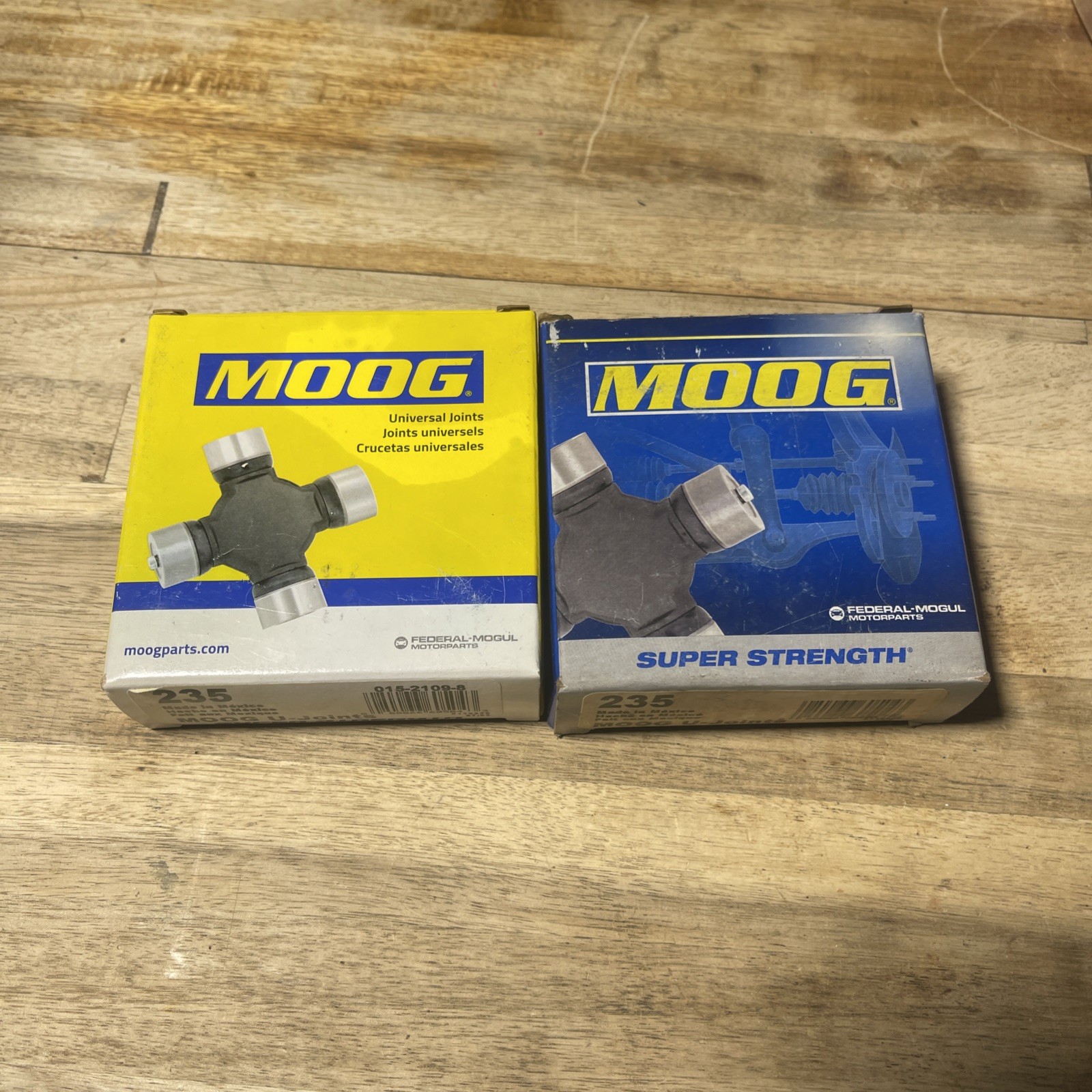 NEW QTY 2 MOOG #235 U-JOINTS for Steering And Driveline Use. NEW QTY 2 MOOG #235 U-JOINTS for Steering And Driveline Use.
