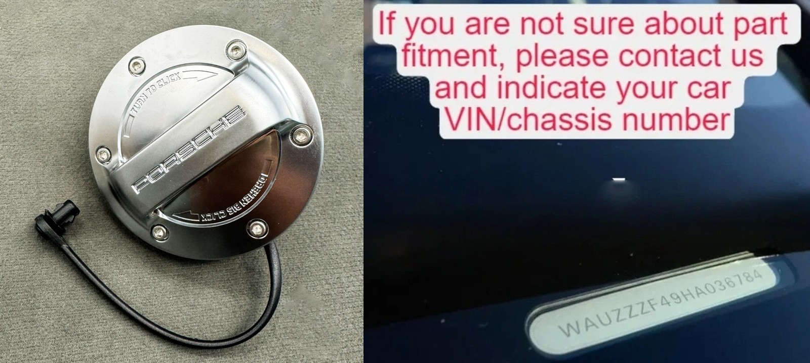 Aluminum Look Gas Cap Fuel Cap (Plastic material) For Porsche 911 OE#00004400191 Aluminum Look Gas Cap Fuel Cap (Plastic material) For Porsche 911 OE#00004400191