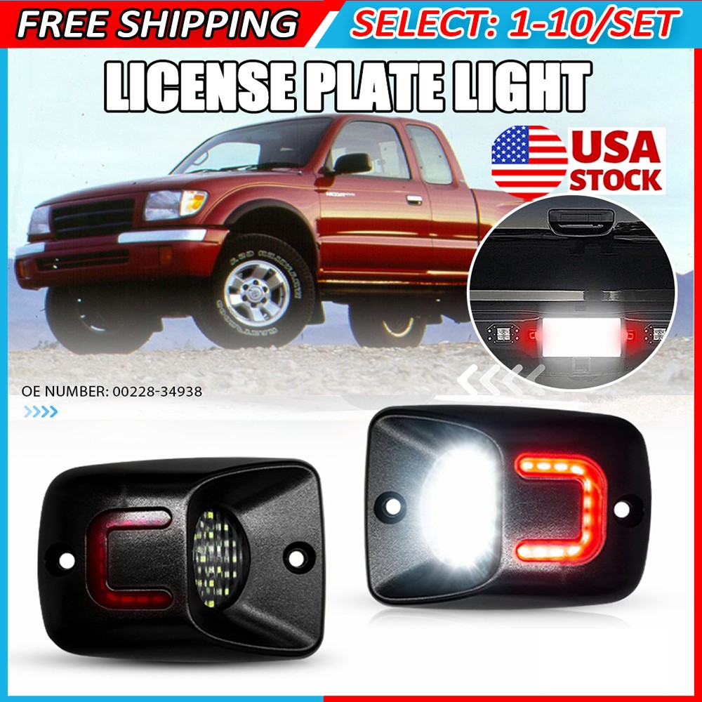 2-20x White Red Led License Plate Light For Toyota Tacoma 1995-2004 Super Bright