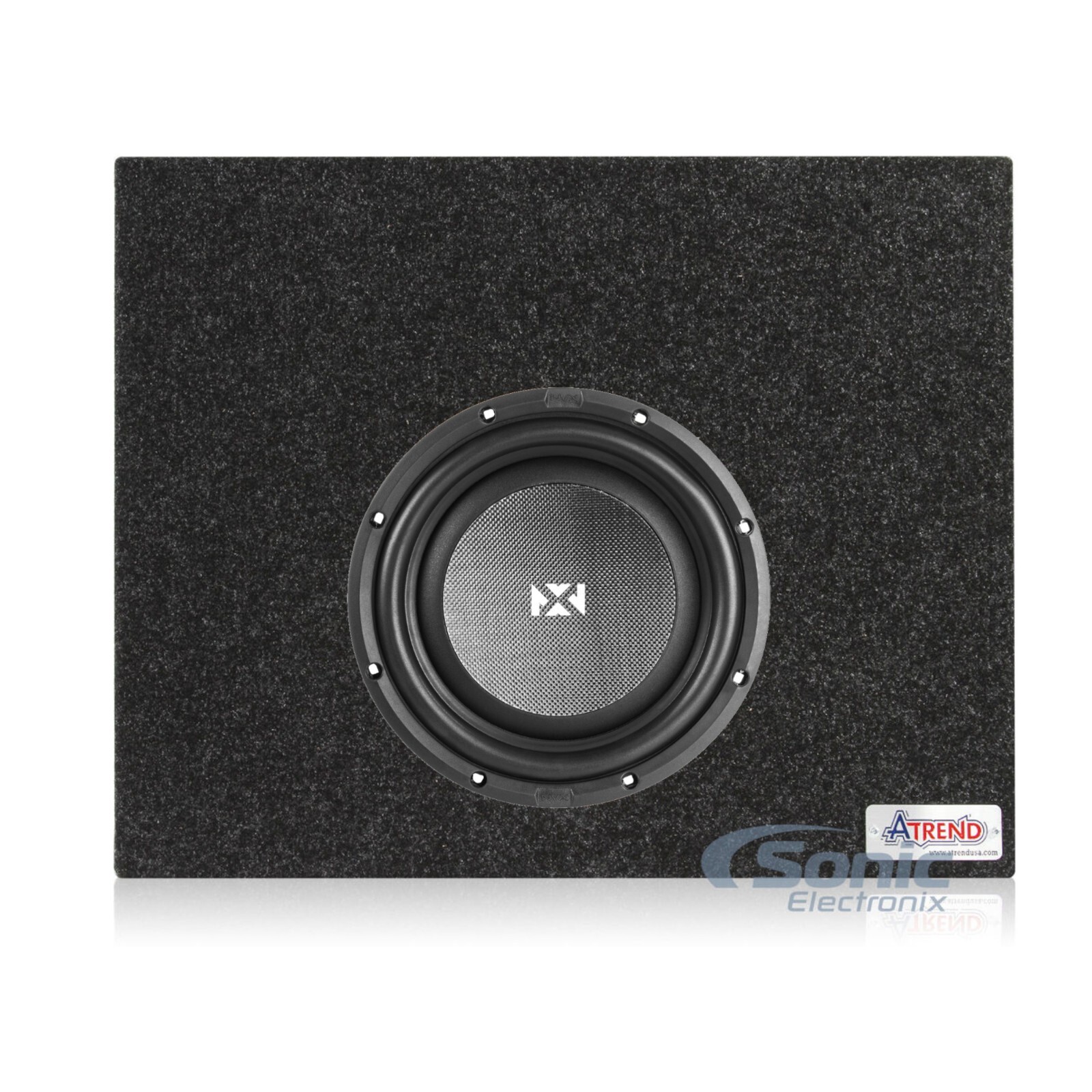 NVX SMW10D4 | Shallow-Mount Dual 4-Ohm Subwoofer + Enclosure