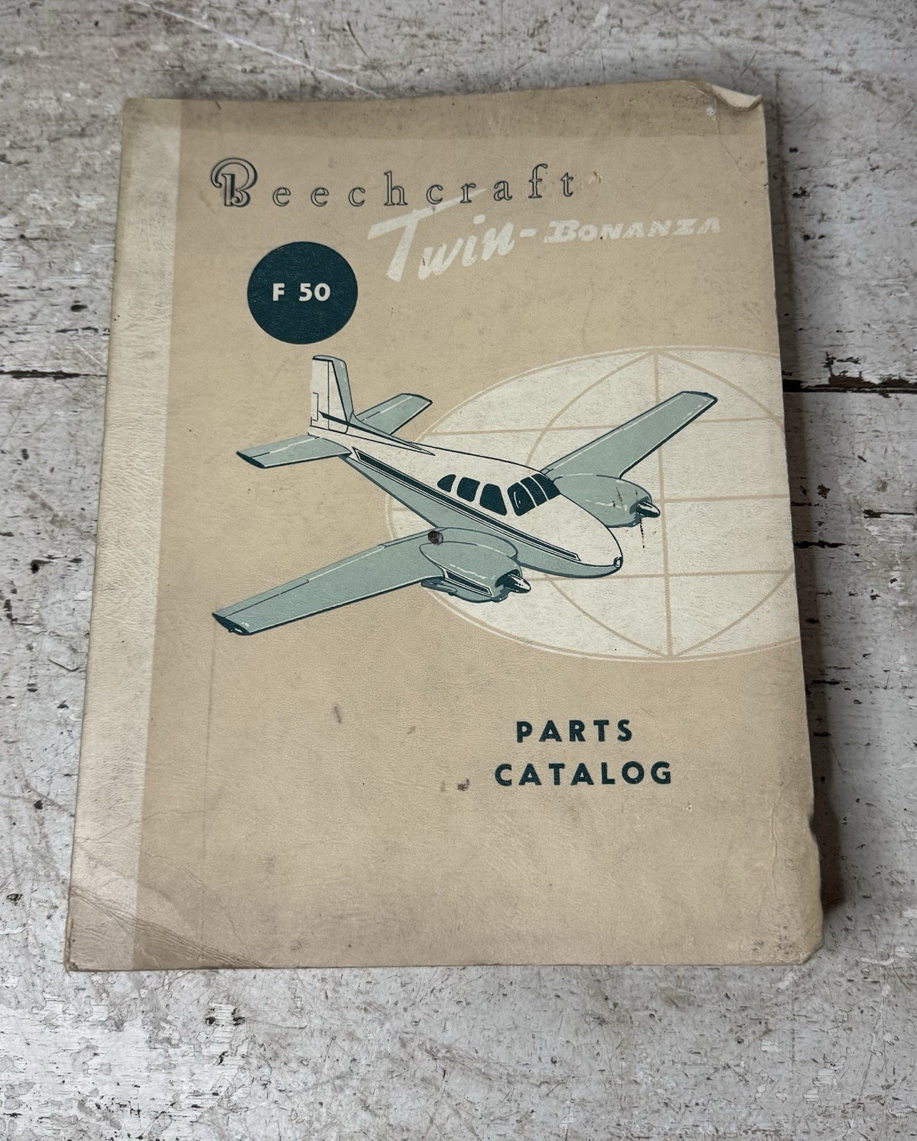 Vintage Beechcraft Twin Bonanza F-50 Airplane 1958 Parts Catalog Manual Vintage Beechcraft Twin Bonanza F-50 Airplane 1958 Parts Catalog Manual