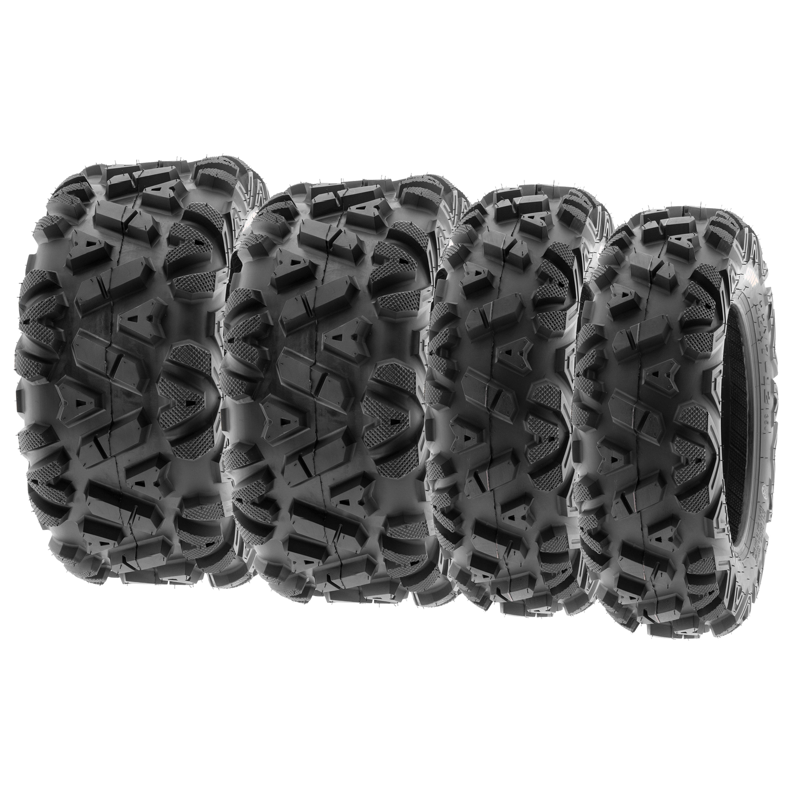 SunF 25x8-12 25x10-12 All Terrain Tires ATV UTV 6 PR A033 POWER I - Bundle set