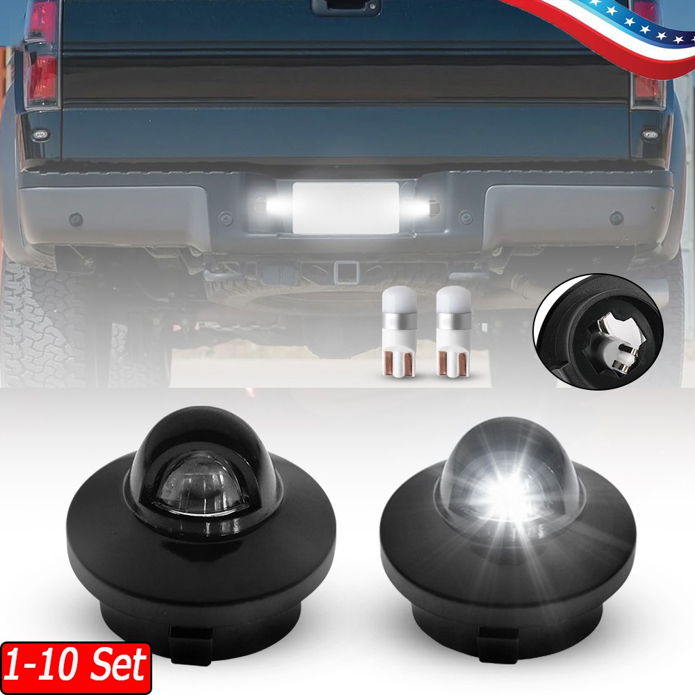 1-10x Heavy-Duty Truck License Lamp For 90-14 Ford F150 F250 F350 Pickup Truck