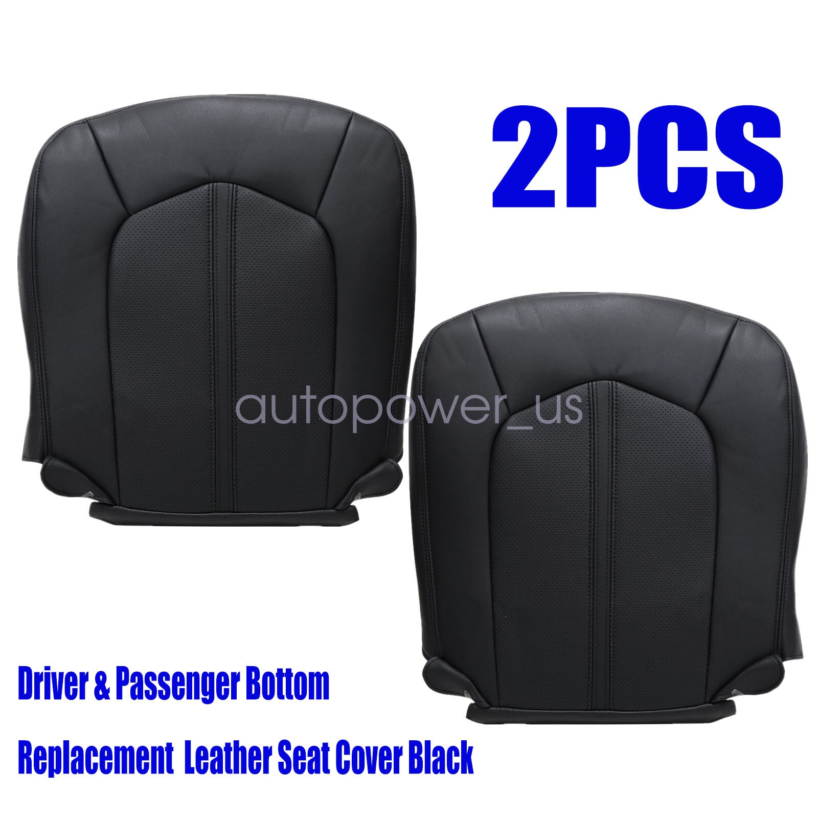 For 2008-2013 Cadillac CTS Front Side Driver/Passenger Bottom Leather Seat Cover