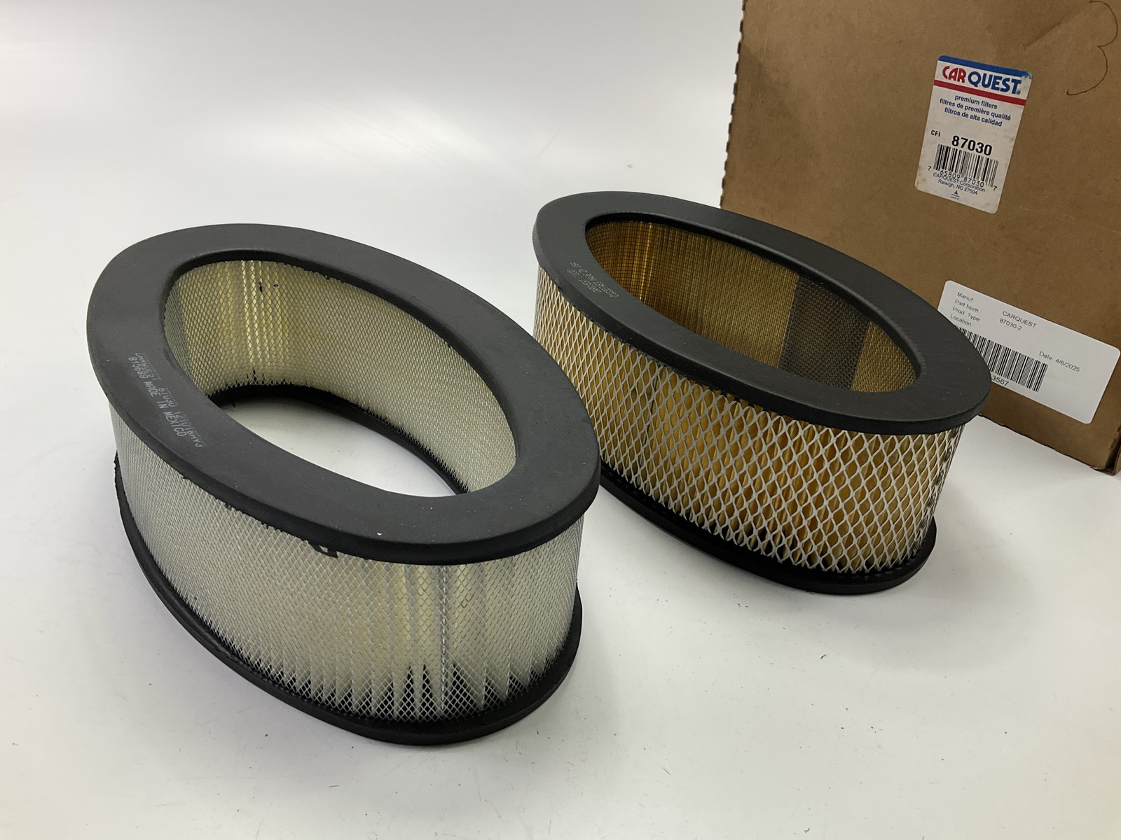 (2) Carquest 87030 Air Filter For 1957-58 Chrysler New Yorker, Town & Country