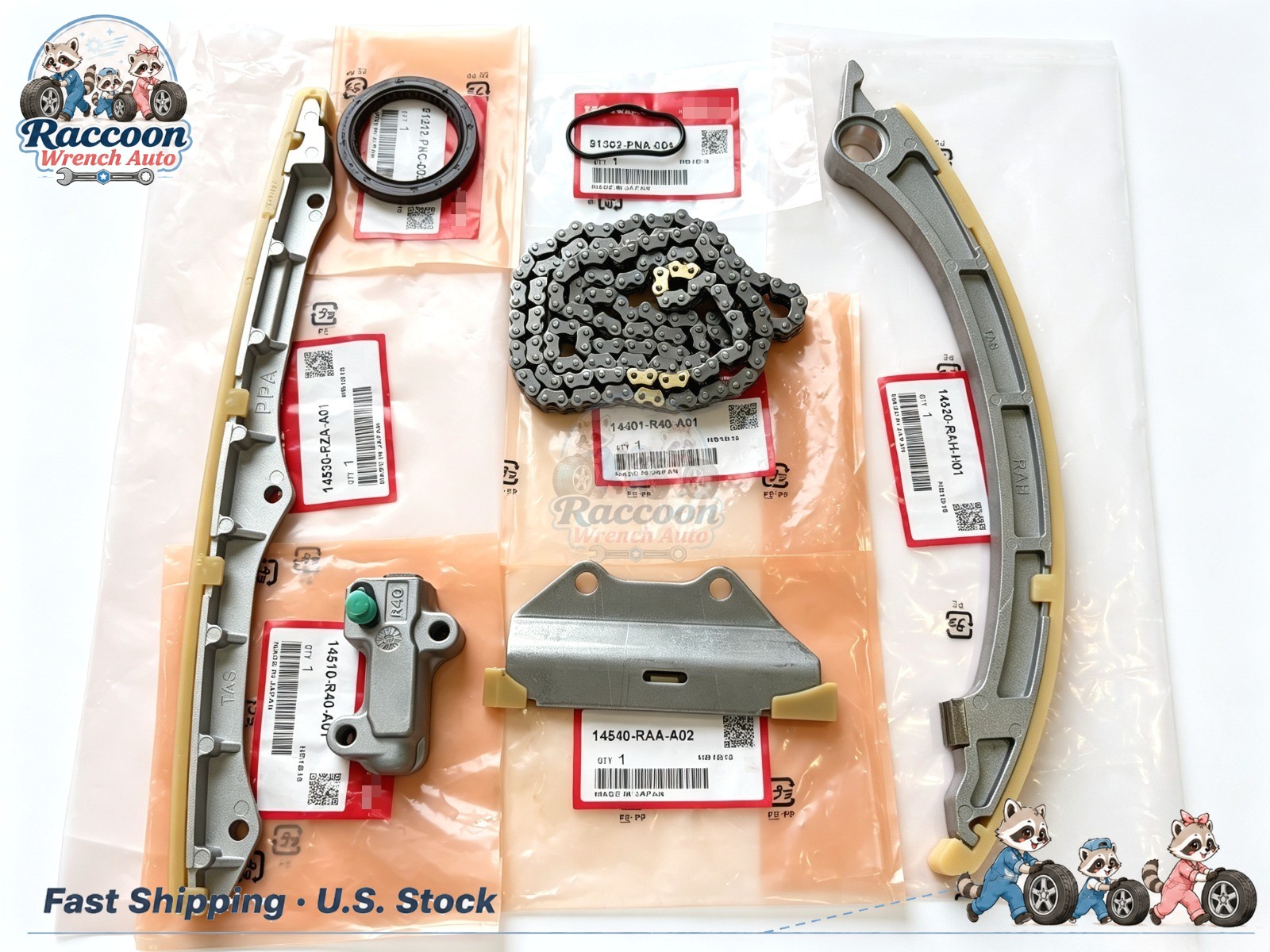 7pcs set For Honda Timing Chain Kit for Acura TSX Accord K24A2 2.4L