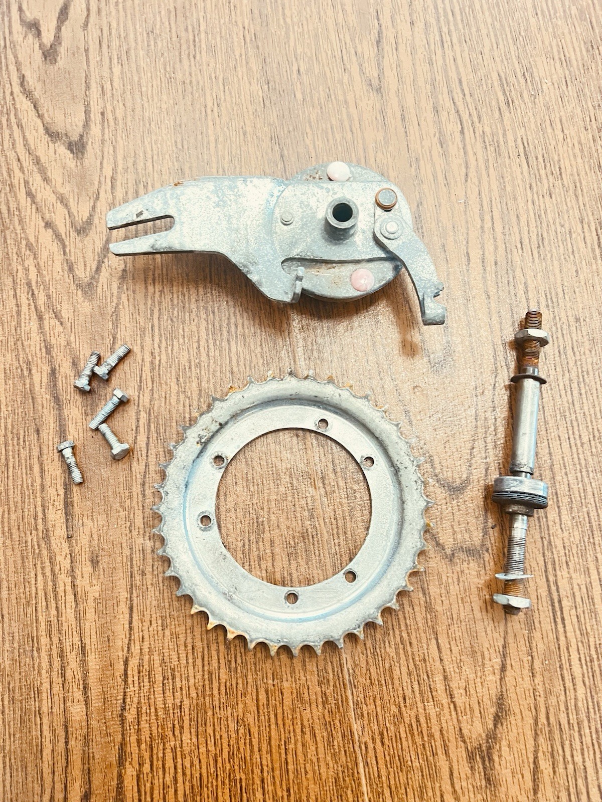 1977 Puch Maxi Parts , Forks , Rear Sprocket , Headlight , Rear Rack Please Read 1977 Puch Maxi Parts , Forks , Rear Sprocket , Headlight , Rear Rack Please Read