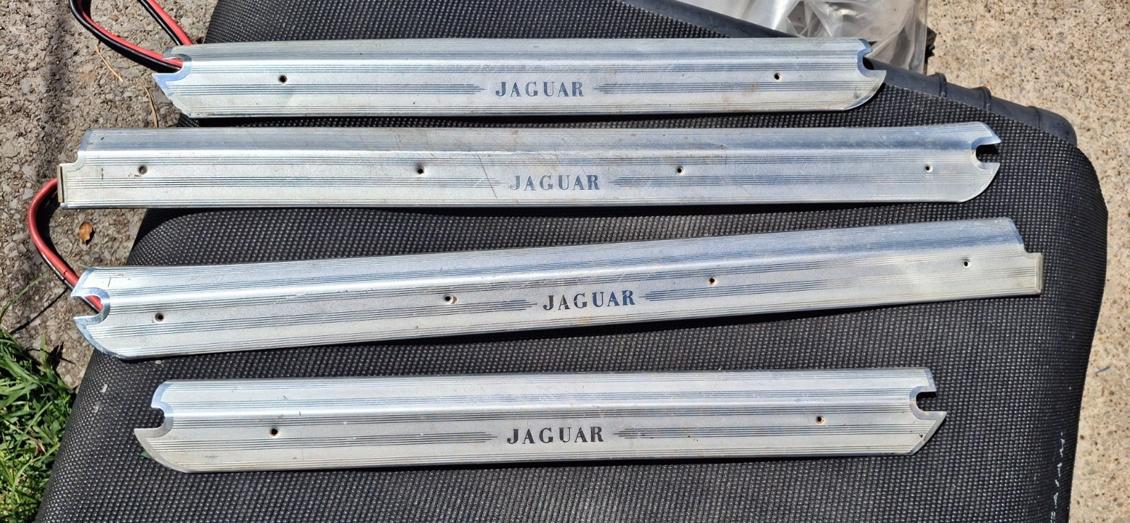 1980-1987 OEM Jaguar XJ6 Sill Scuff Plate Step Door Cover Trim Right Left Set 1980-1987 OEM Jaguar XJ6 Sill Scuff Plate Step Door Cover Trim Right Left Set