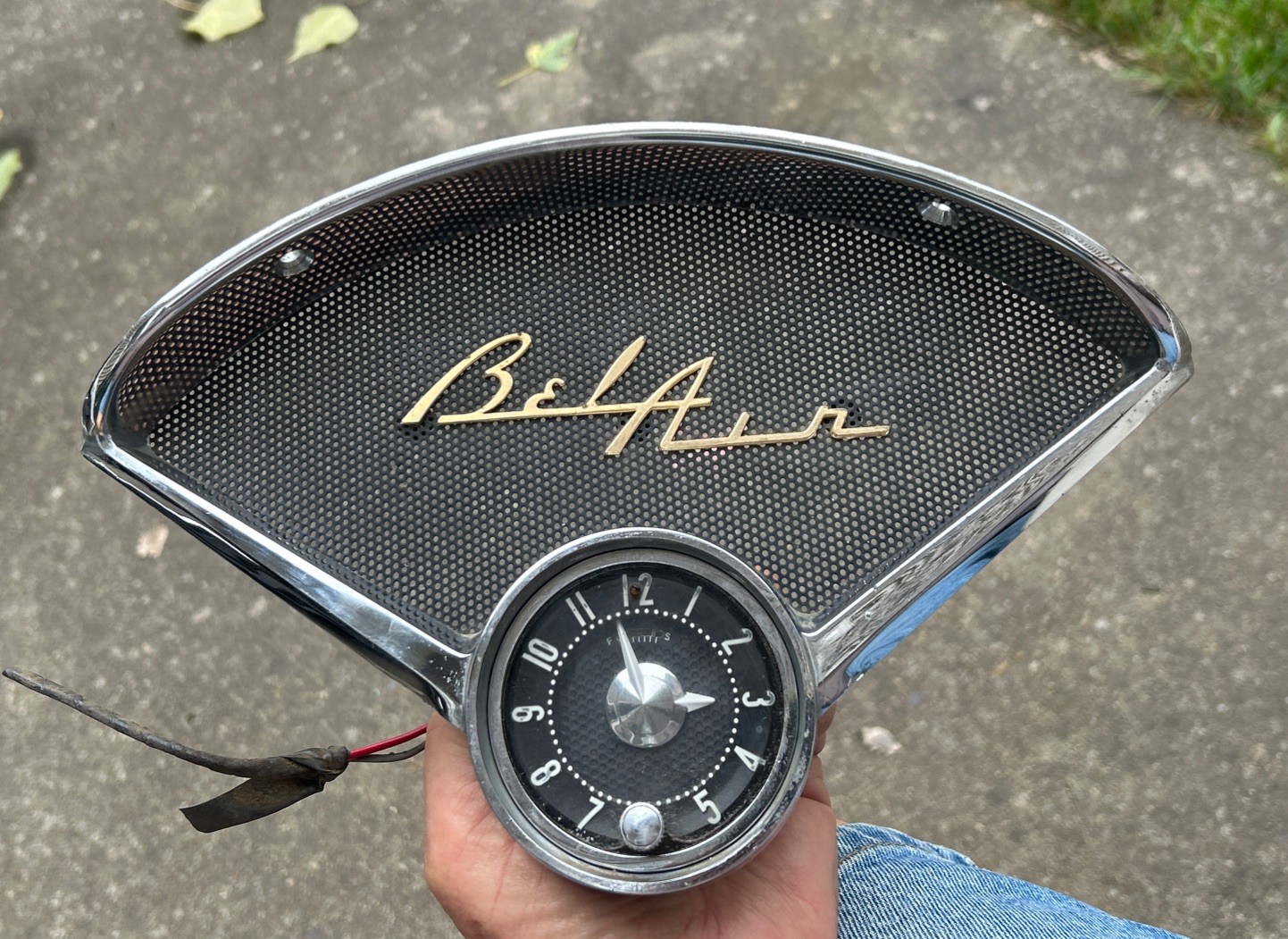 1955 1956 Chevy Bel Air Dash Clock And Dash Housing Bezel 55 56 Wire Harness 1955 1956 Chevy Bel Air Dash Clock And Dash Housing Bezel 55 56 Wire Harness