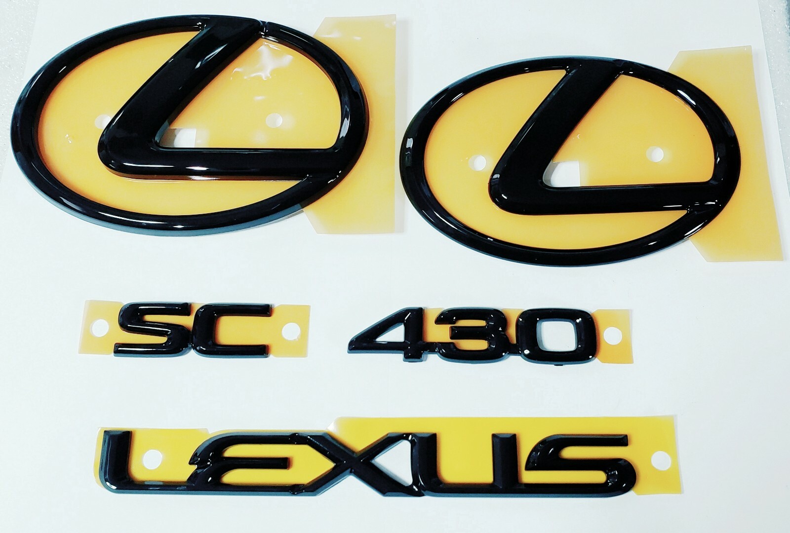 FITS LEXUS SC430 EMBLEM PEARL BLACK FRONT REAR  TRUNK 2002 2003 2004 2005