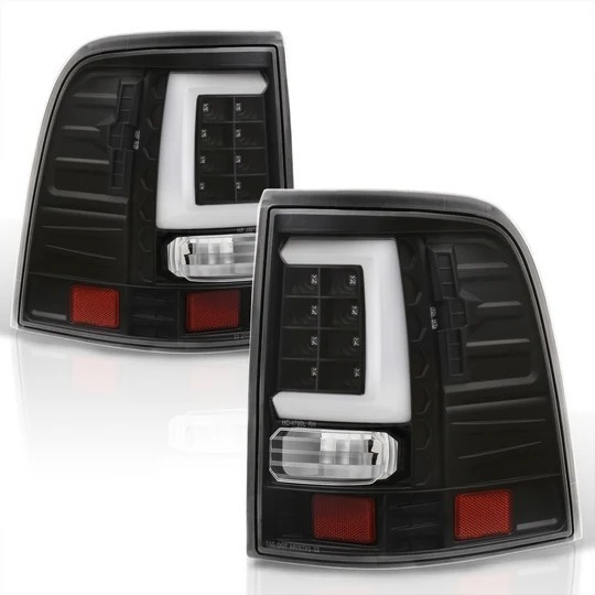 For 02-05 Ford Explorer LED Bar Tail Lights Black Housing Clear Len White Tube For 02-05 Ford Explorer LED Bar Tail Lights Black Housing Clear Len White Tube