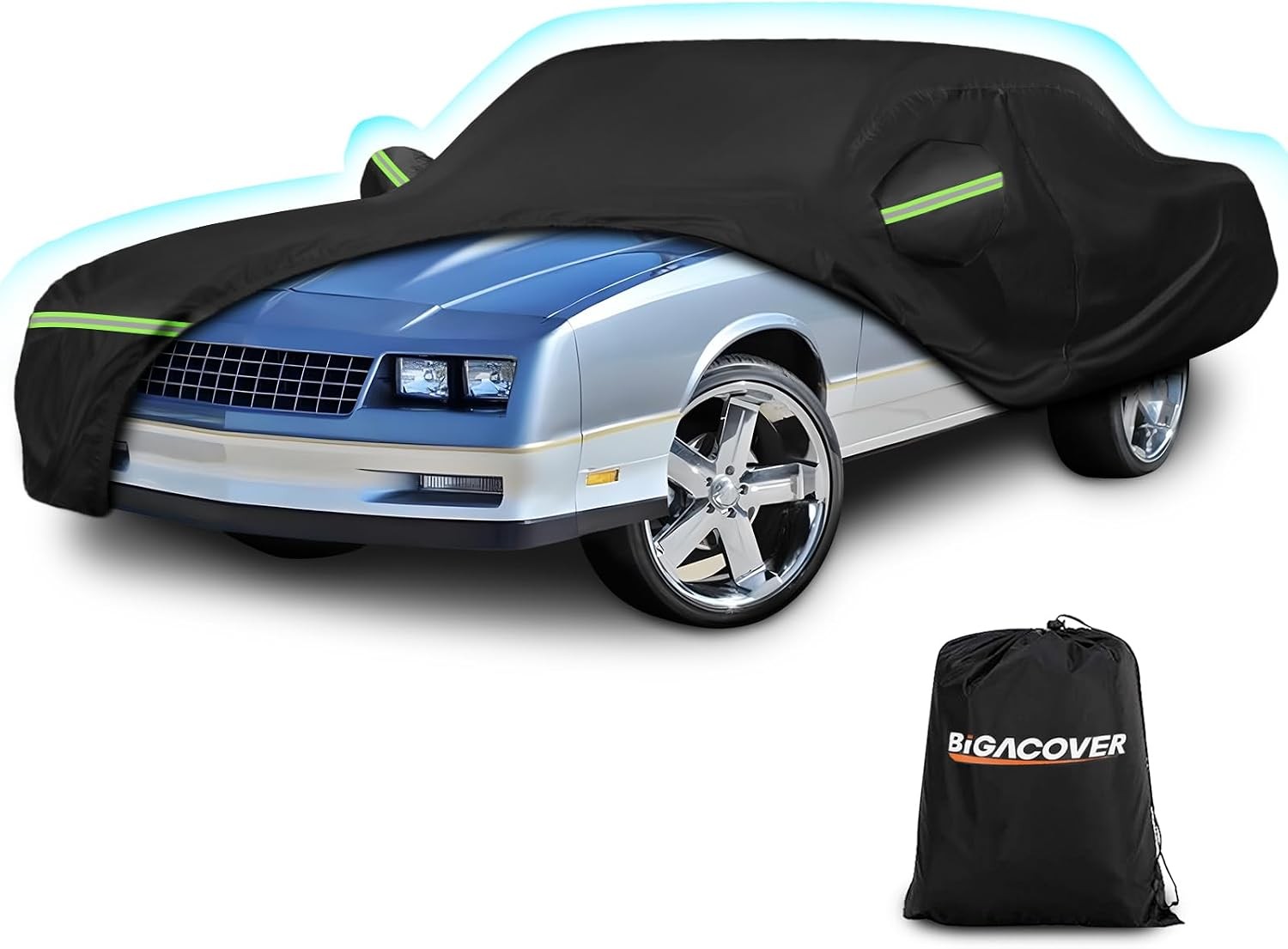 All Weather Outdoor Waterproof Car Cover for Chevy Monte Carlo 1970-1972 & 1978-