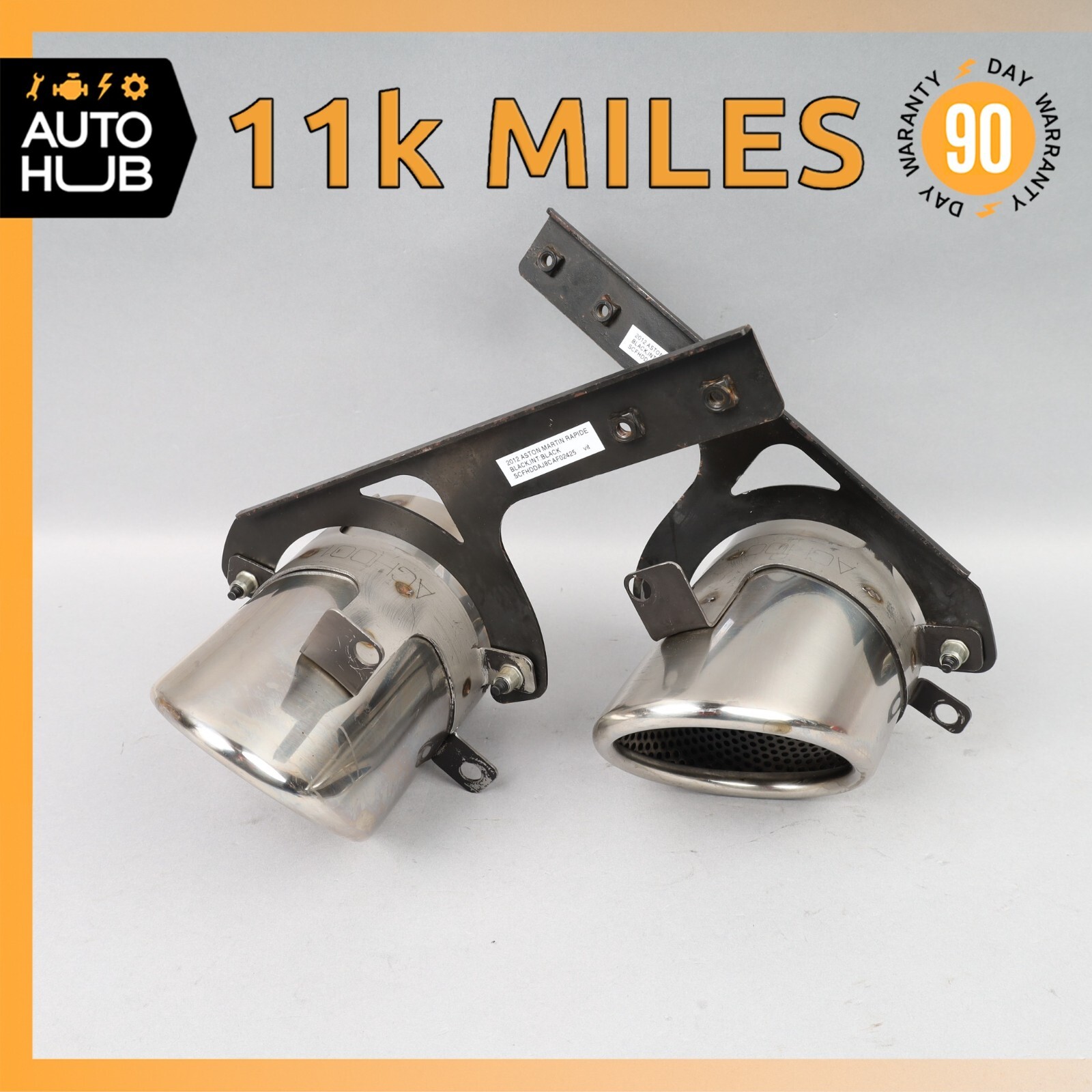 10-18 Aston Martin Rapide Left & Right Side Exhaust Muffler Tips Set OEM 11k 10-18 Aston Martin Rapide Left & Right Side Exhaust Muffler Tips Set OEM 11k