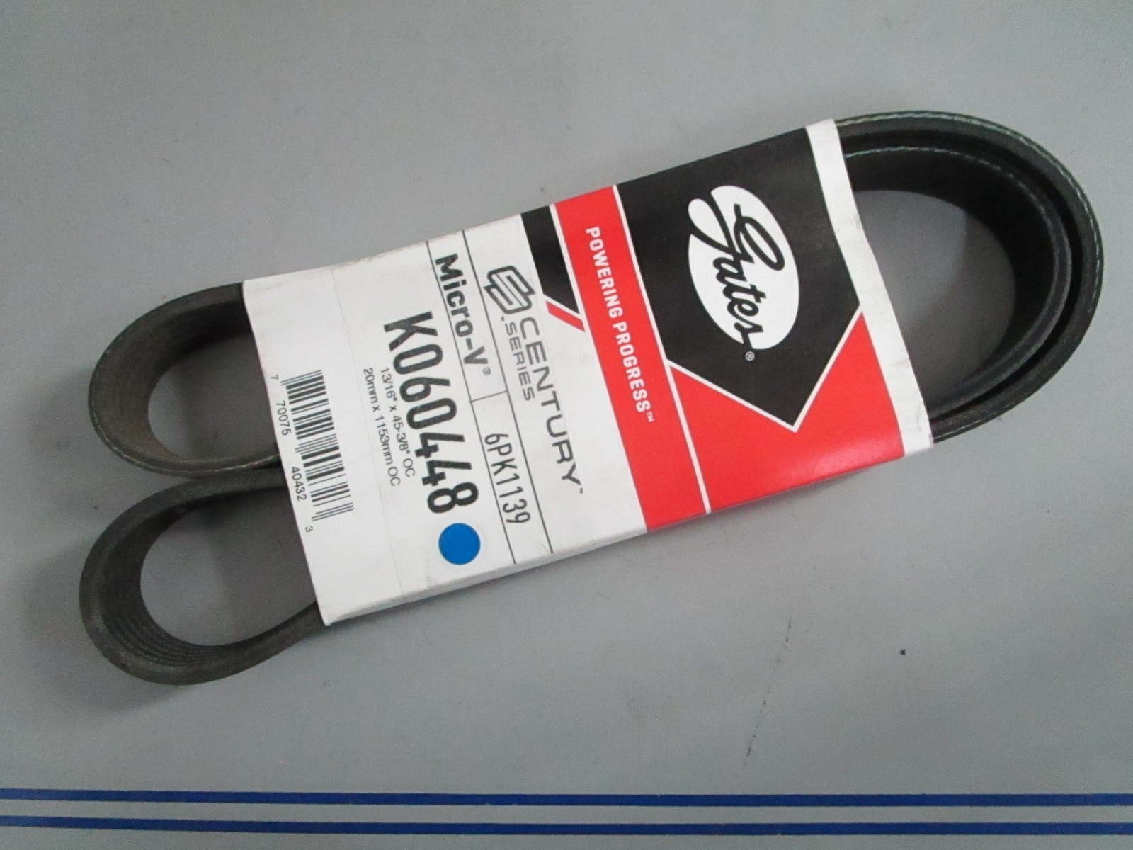 NEW K060448 Gates Century Series Micro-V Serpentine Belt 0820 NEW K060448 Gates Century Series Micro-V Serpentine Belt 0820
