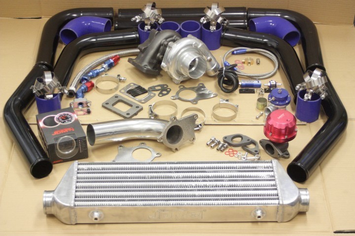 JDM UNIVERSAL T3/T4 TURBO KIT TURBOCHARGER+INTERCOOLER+WASTEGATE+BOV+BOOST GAUGE JDM UNIVERSAL T3/T4 TURBO KIT TURBOCHARGER+INTERCOOLER+WASTEGATE+BOV+BOOST GAUGE