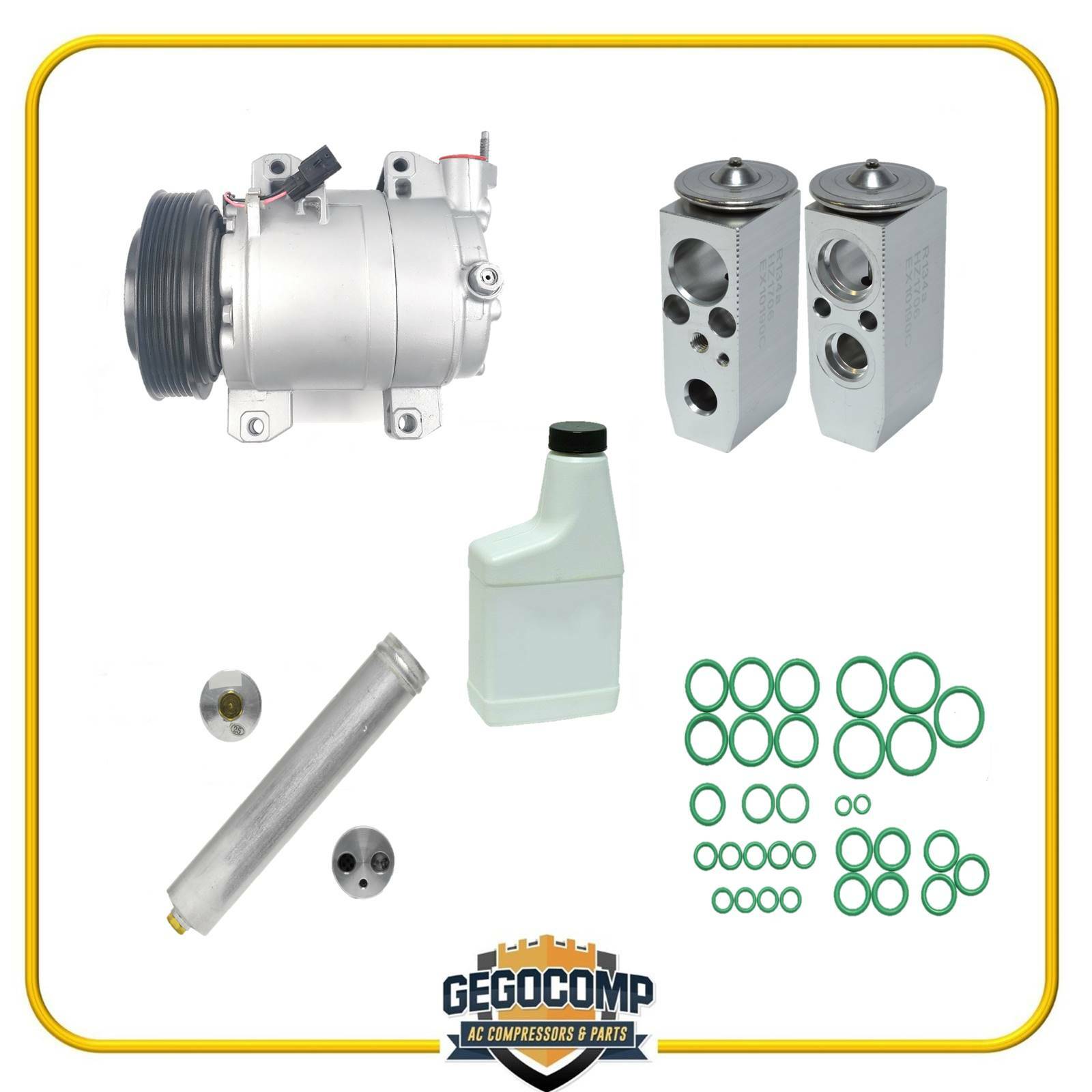 AC Compressor Kit Fits Nissan Rouge 2008-2013 L4 2.5L OEM DKS17D KT490