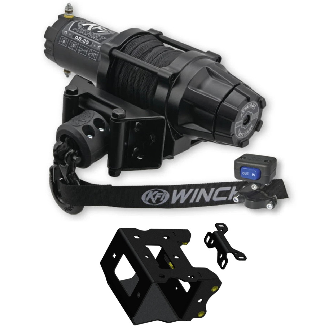 KFI 2500lbs Assault Winch & Mount 12-26 Polaris Sportsman 850 Premium Highlifter KFI 2500lbs Assault Winch & Mount 12-26 Polaris Sportsman 850 Premium Highlifter