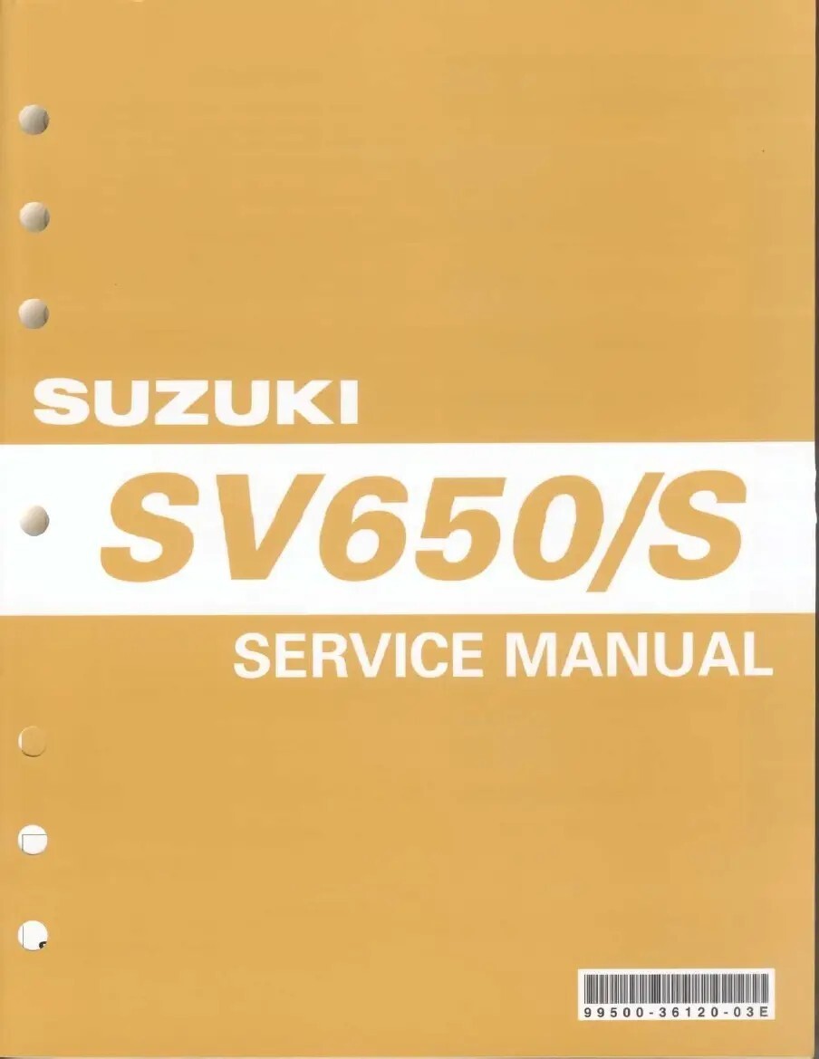 Suzuki SV650 Service Manual Suzuki SV650 Service Manual
