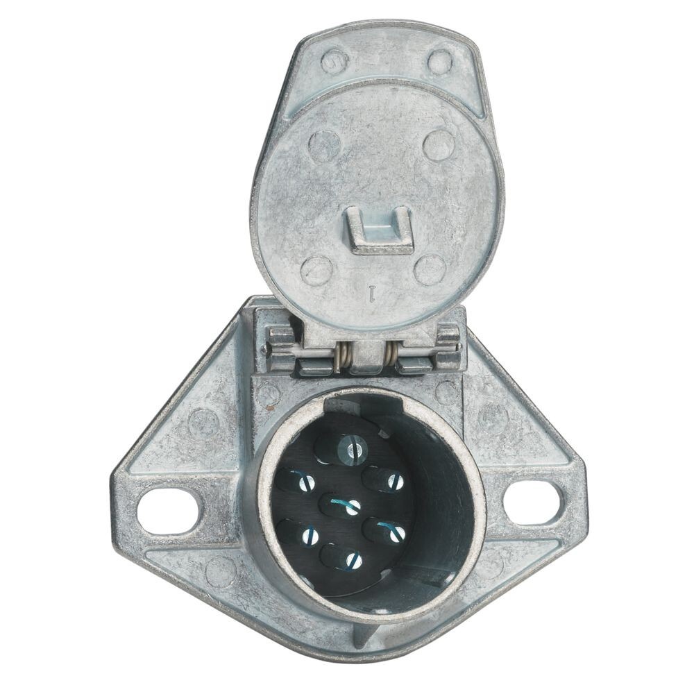 New Phillips 15-720 7-Split Pin Socket w/ 2 Hole Mount Zinc Die-Cast - PACK Of 2