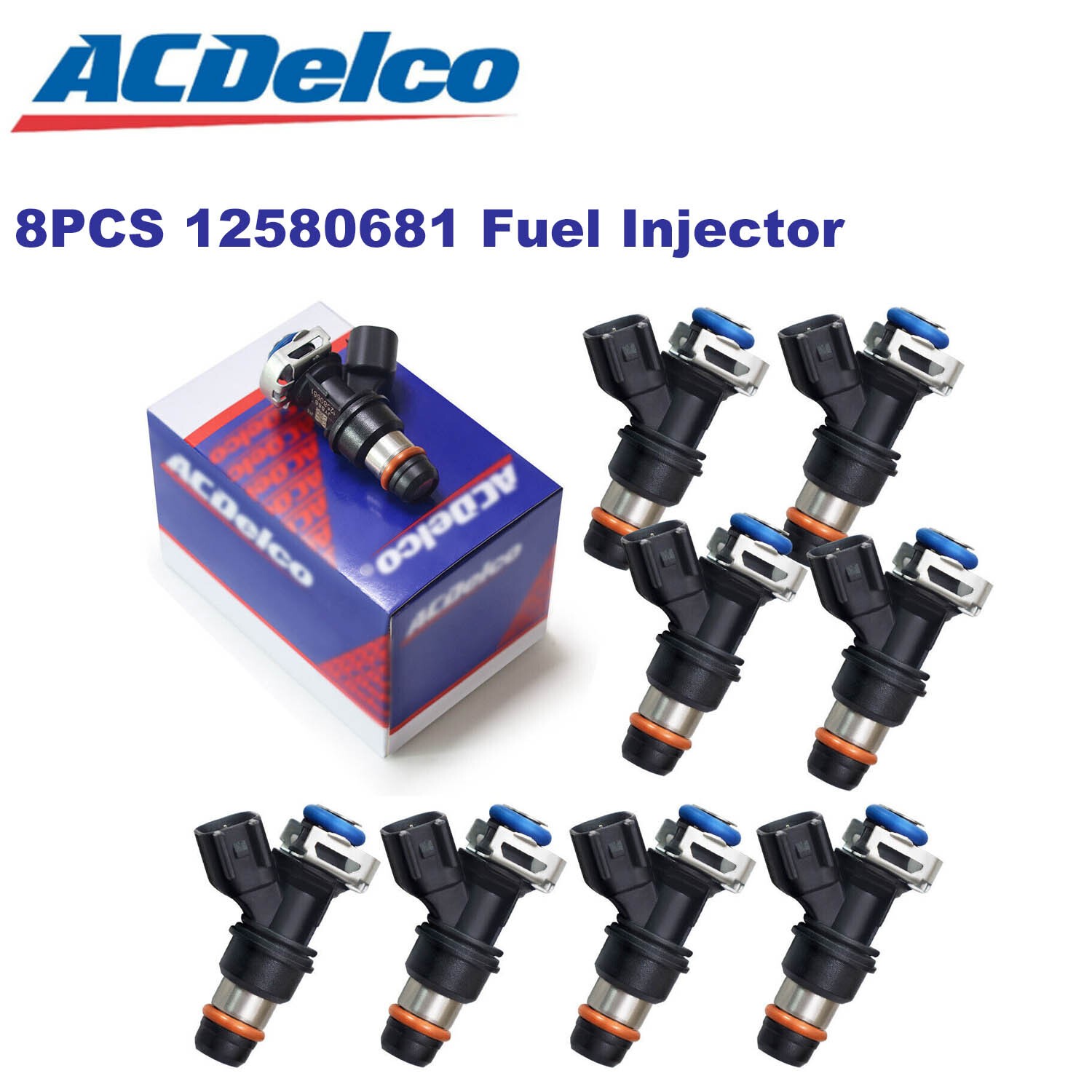 8pcs OEM Fuel Injector 12580681 For 2004-2010 Chevy GMC 4.8L 5.3L 6.0L 6.2L 8pcs OEM Fuel Injector 12580681 For 2004-2010 Chevy GMC 4.8L 5.3L 6.0L 6.2L