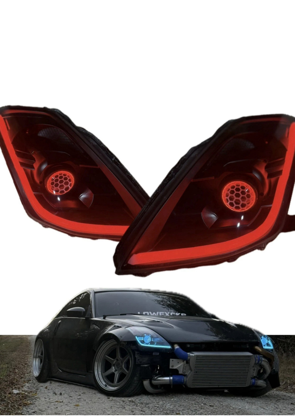Nissan 350z Headlight Pair - V2 Headlight/GlowWorkz 