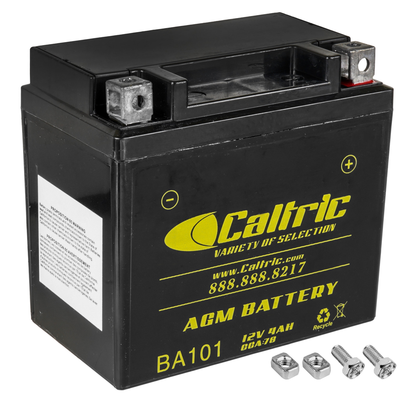 YTX5L-BS Caltric AGM Battery for Polaris 0450548 0450930 0451043 4011181