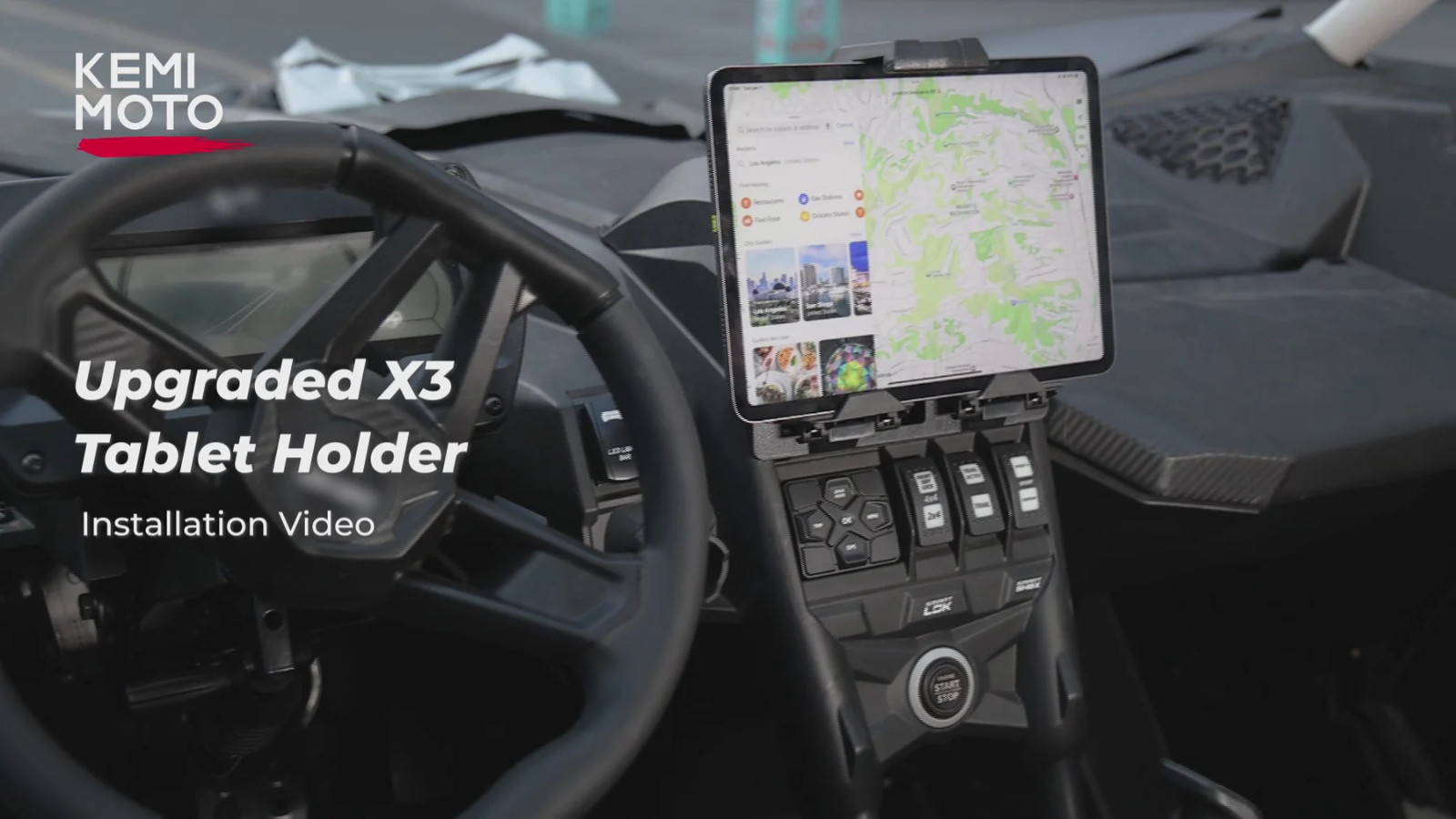 KemiMoto Upgraded Device Tablet Holder for Can-Am Maverick X3 / X3 MAX Brand New KemiMoto Upgraded Device Tablet Holder for Can-Am Maverick X3 / X3 MAX Brand New