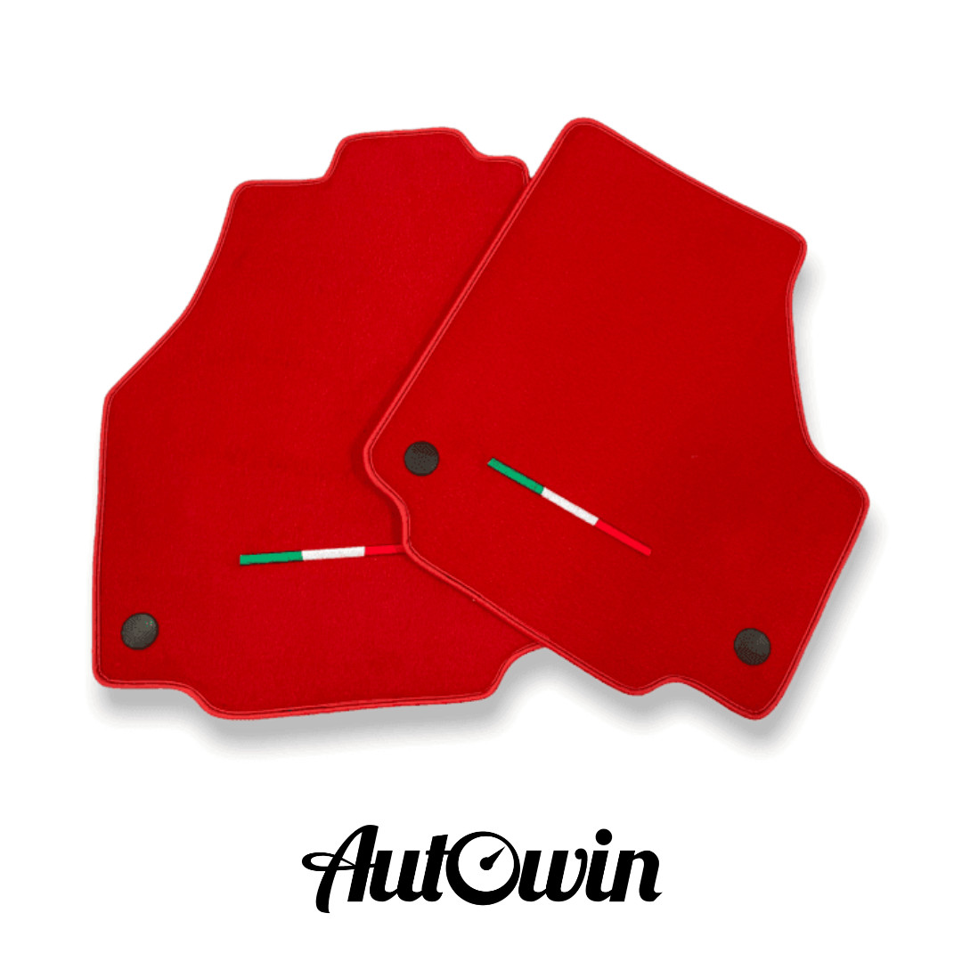 AutoWin Brand Red Floor Mats for Ferrari 488 GTB (2015-2022)