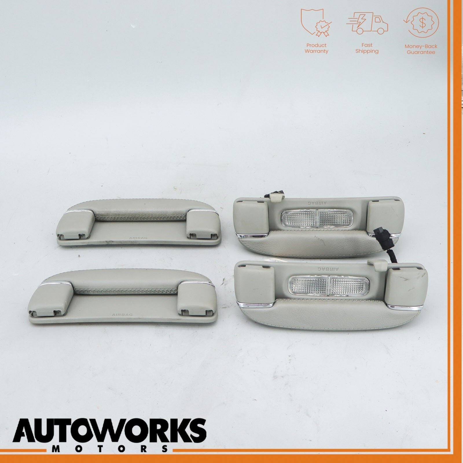 04-07 Jaguar XJ8 XJR VDP X350 Front Rear Left Right Roof Grab Handle Set OEM 04-07 Jaguar XJ8 XJR VDP X350 Front Rear Left Right Roof Grab Handle Set OEM