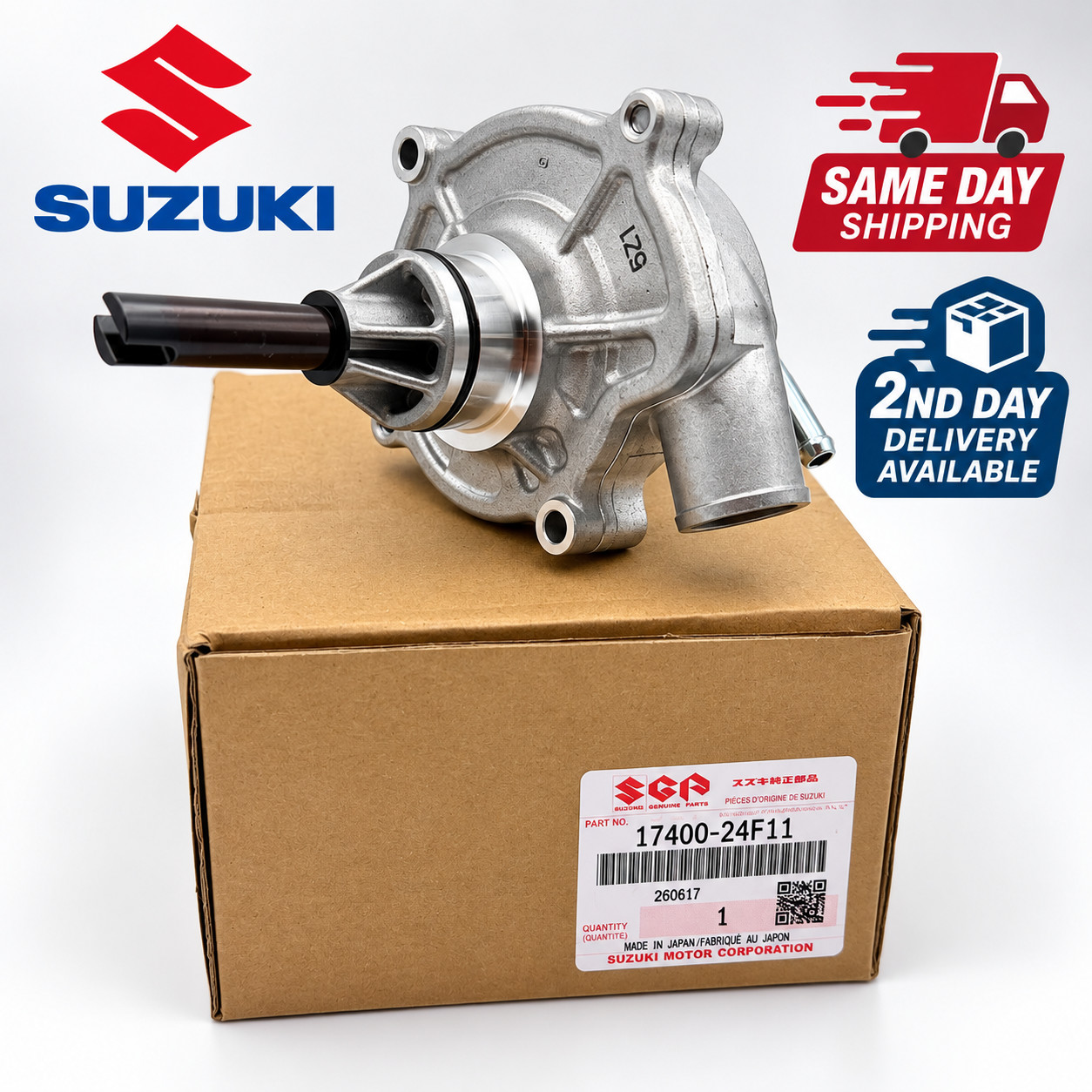 Genuine 17400-24F11 WATER PUMP ASSEMBLY 1999-2020 SUZUKI GSX1300R HAYABUSA OEM