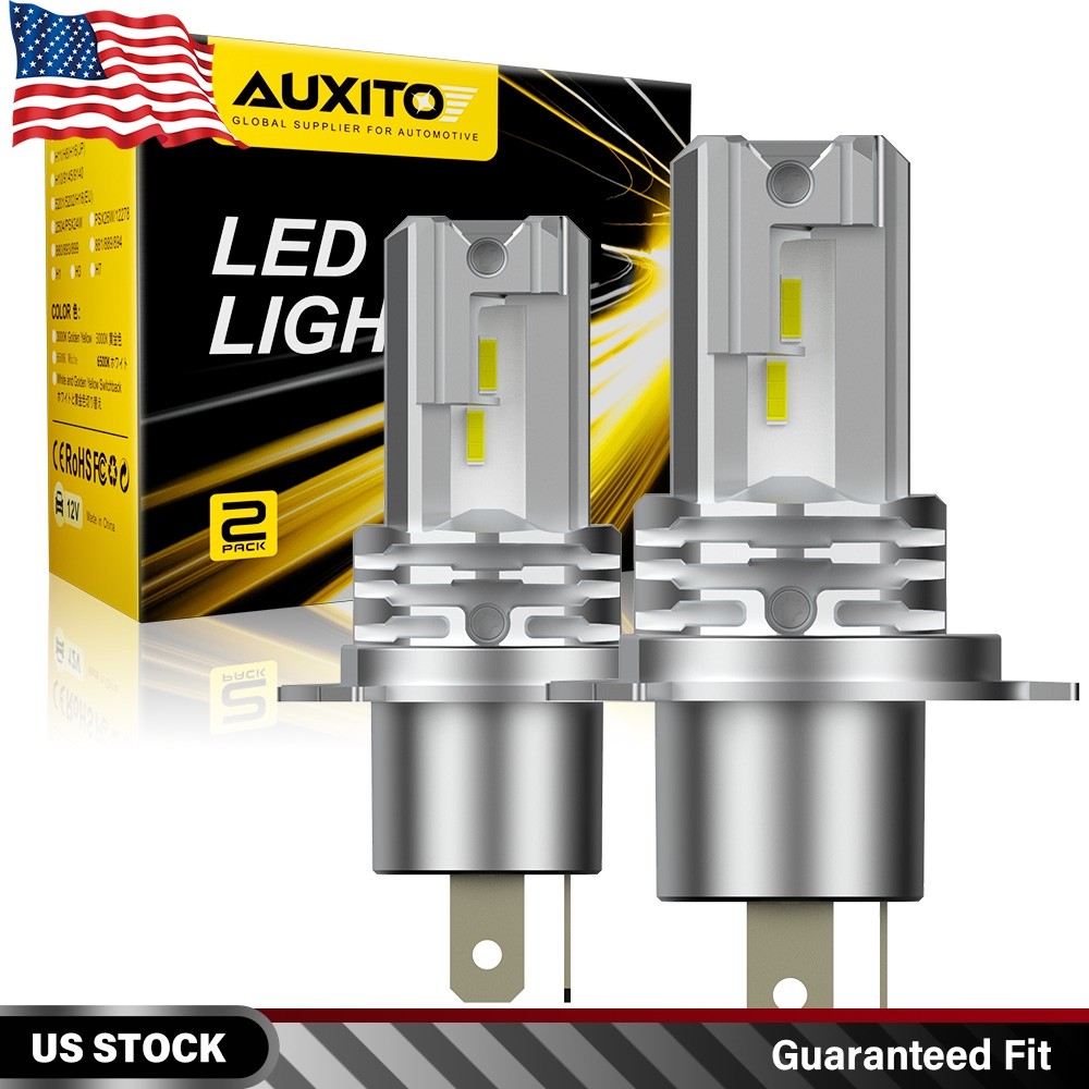 2X H4 9003 LED Headlight Bulb 6500K White 40000LM Hi/Lo Beam 400% Brightness M4