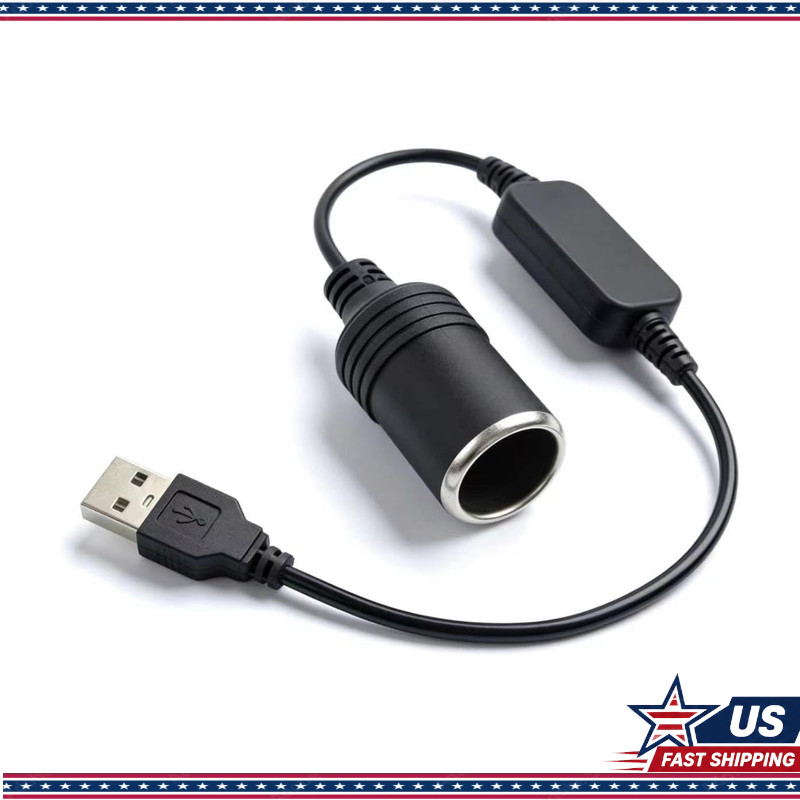 USB to 12V Cigarette Lighter Adapter, 1.20Ft Car Recorder, GPS, Dash Camera USB to 12V Cigarette Lighter Adapter, 1.20Ft Car Recorder, GPS, Dash Camera