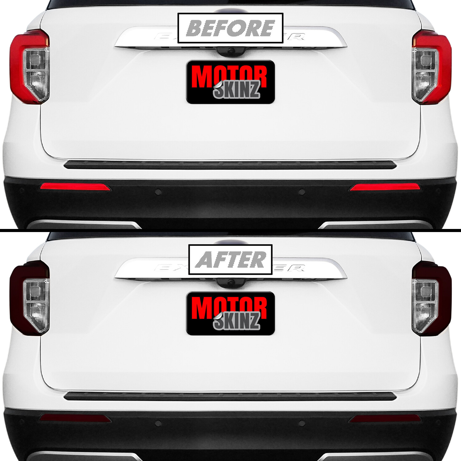 FOR 20-23 Ford Explorer Tail Light Cutout SMOKE Precut Vinyl Tint Overlays
