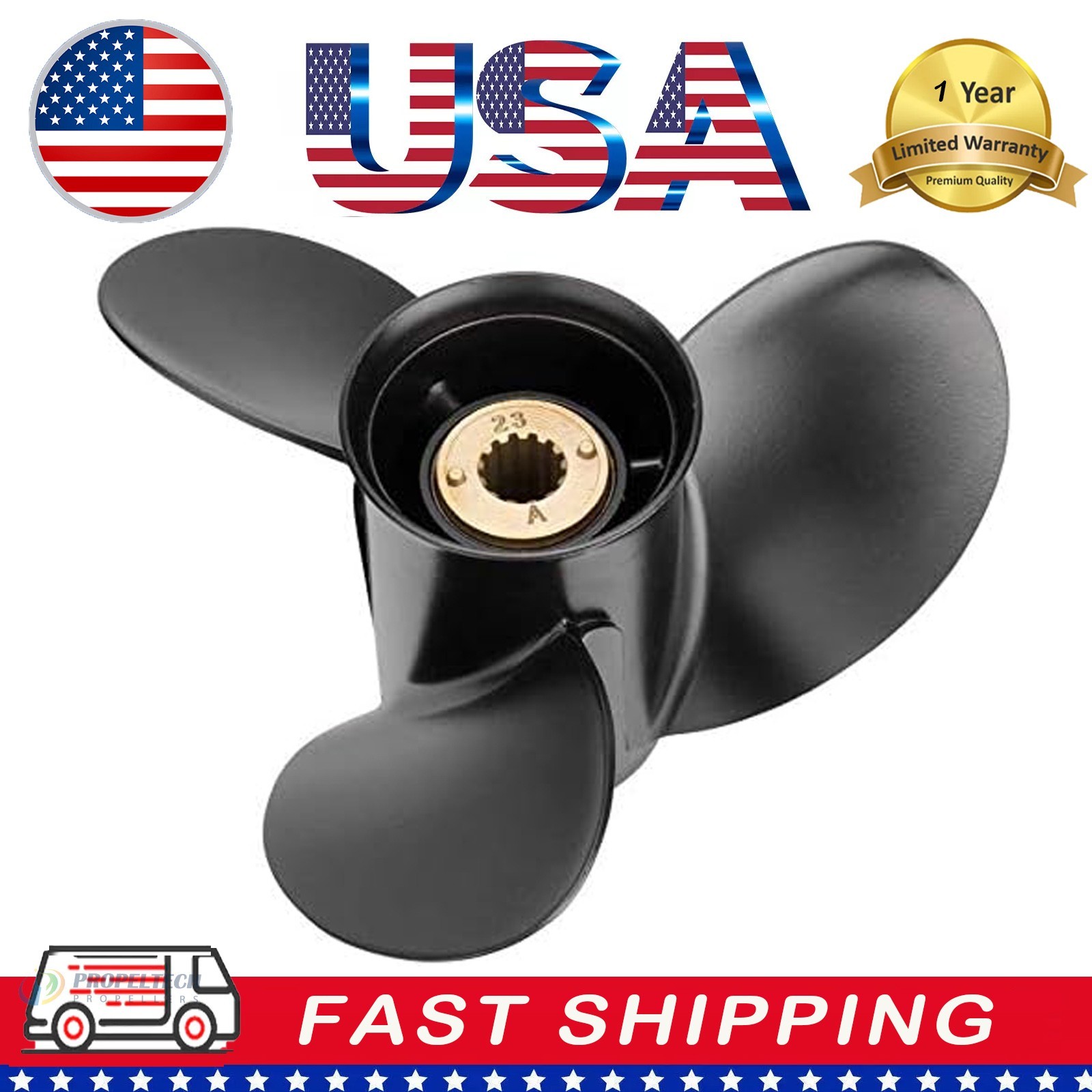 11 1/4 X 10 Boat Propeller Fit Mercury Engines 25-60HP 13 Spline 48-73132A45 RH