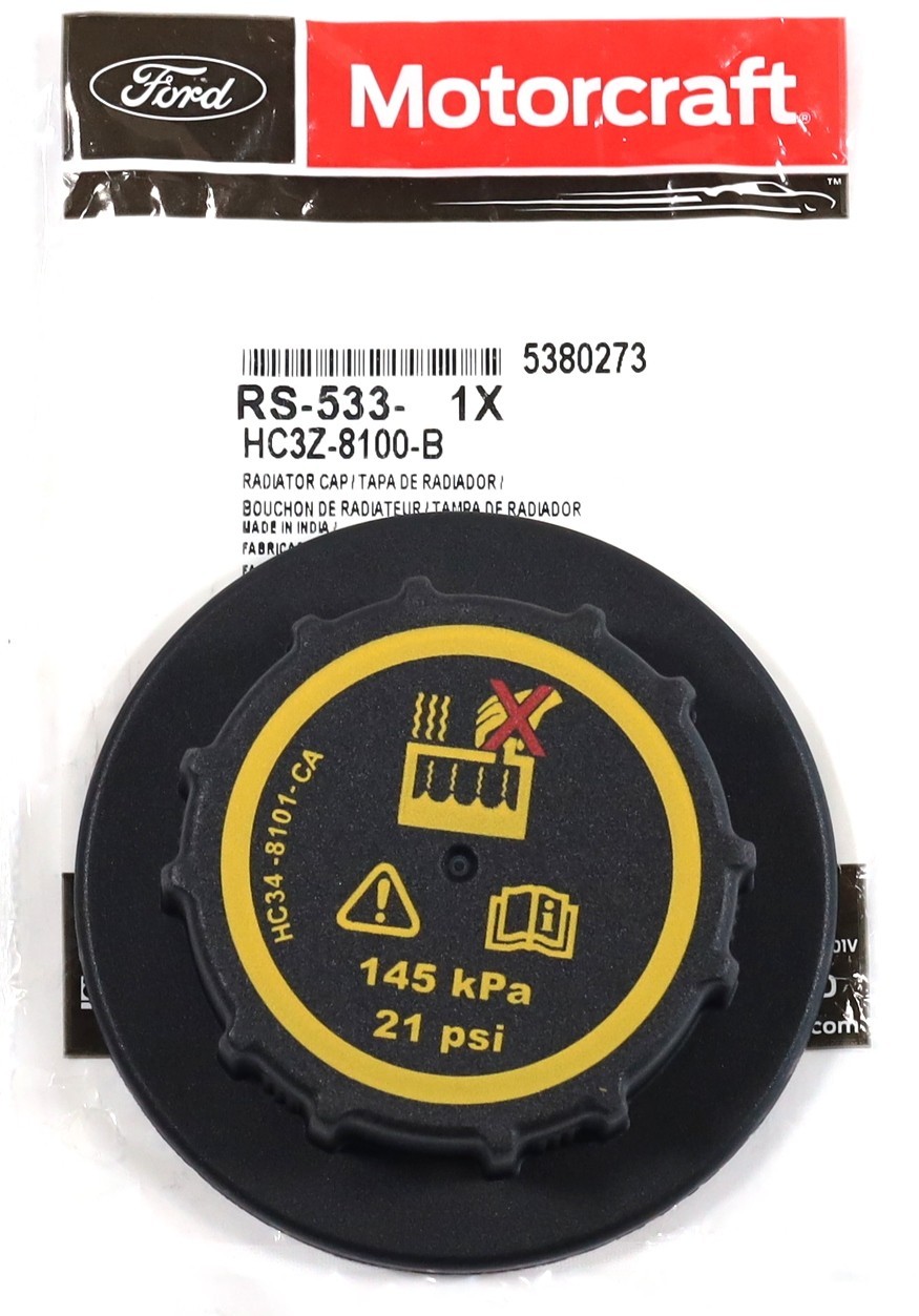 Motorcraft RS-533 Coolant Tank Degas Bottle Cap 2015-2019 6.7L Powerstroke OEM