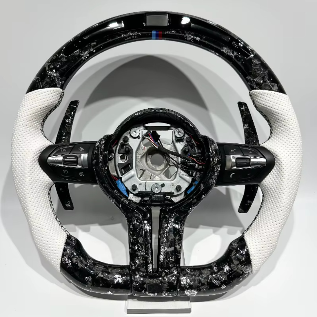 bmw steering wheel white forged carbon fiber LED for BMW bmw steering wheel white forged carbon fiber LED for BMW