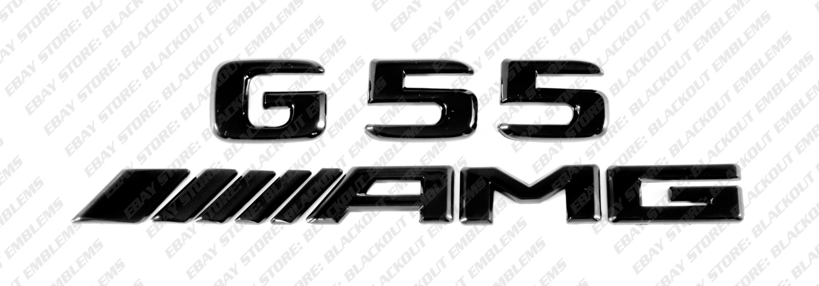 Black Gloss Emblems Badges Logos Letters New for Mercedes-Benz G55 AMG W463