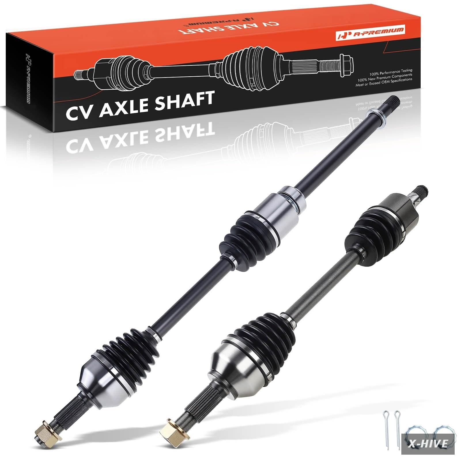 Half-Shaft Assemblies Front Left and Right CV Axle Shaft A-Premium Set 2