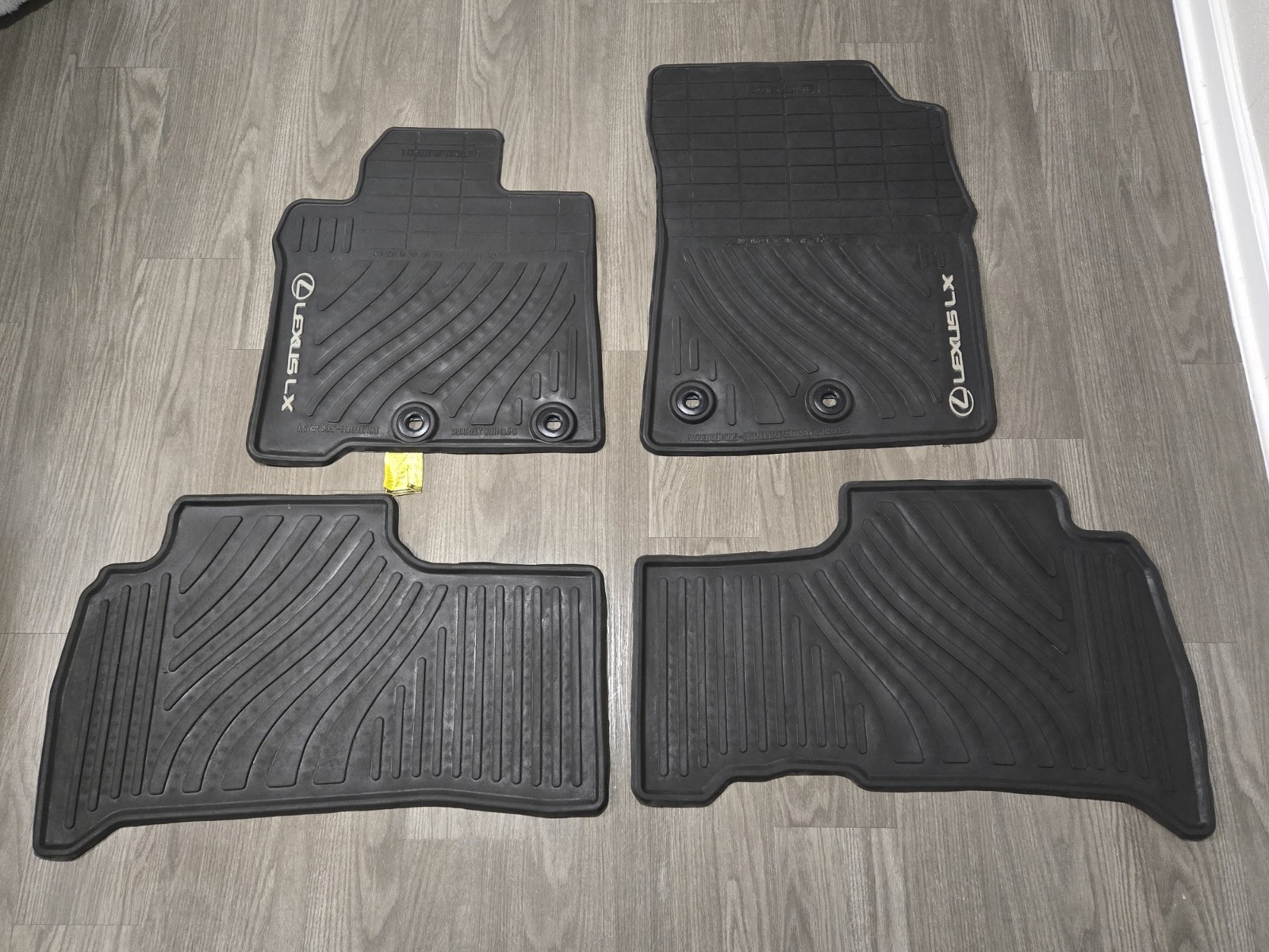 Lexus LX570 (2013-2018) ALL WEATHER FLOOR MATS OEM Rubber (Black) Lexus LX570 (2013-2018) ALL WEATHER FLOOR MATS OEM Rubber (Black)
