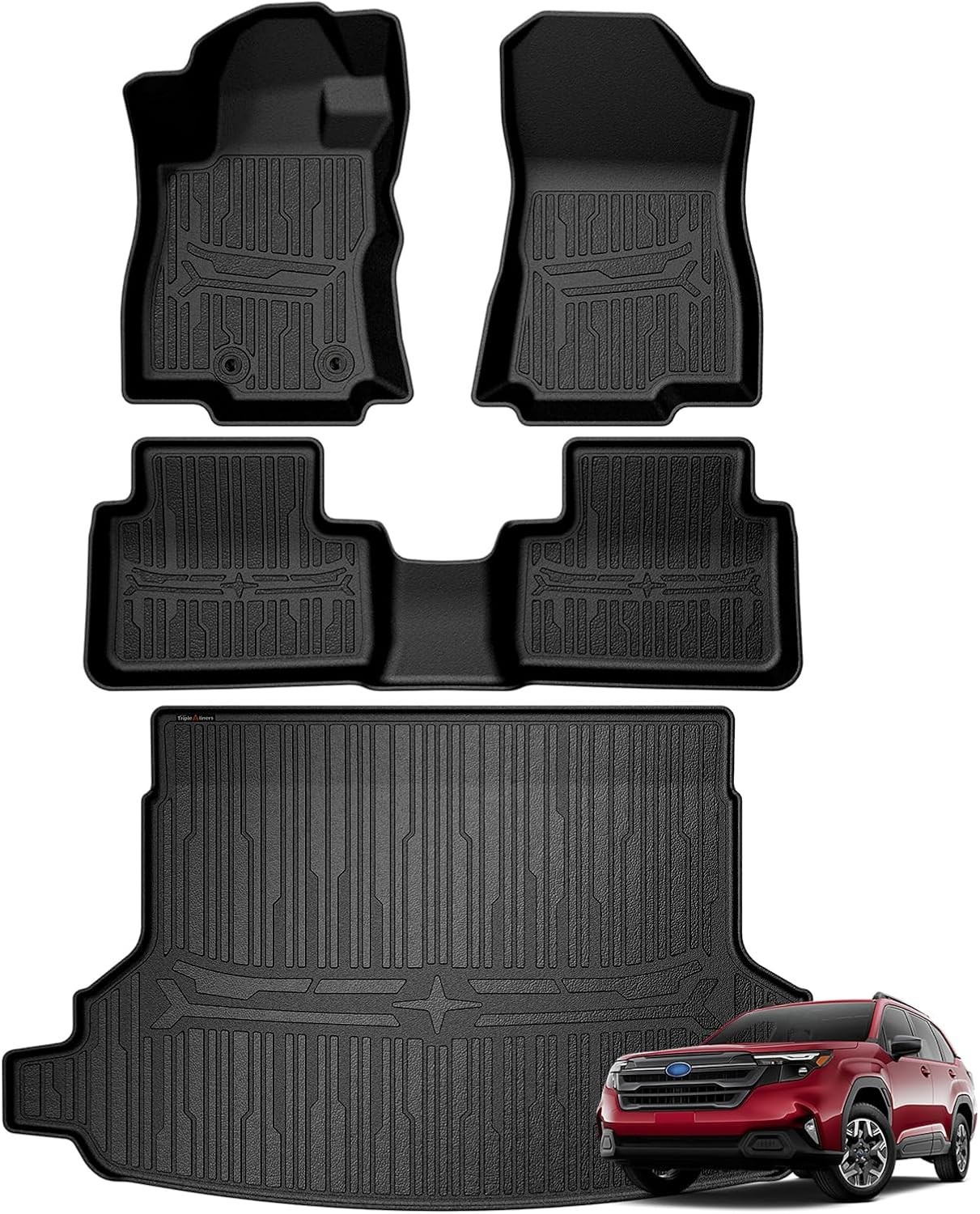 3D Trunk Mat & Floor Mats Full Set Compatible with 2025 2026 Subaru Forester 3D Trunk Mat & Floor Mats Full Set Compatible with 2025 2026 Subaru Forester
