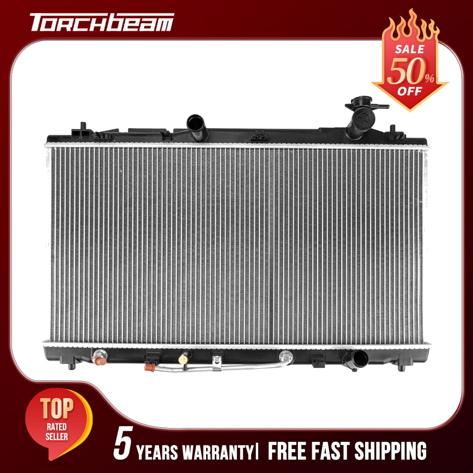 Radiator with Oil Cooler for 2008-2009 Toyota Camry 2.4L 2007-2012 Lexus ES350